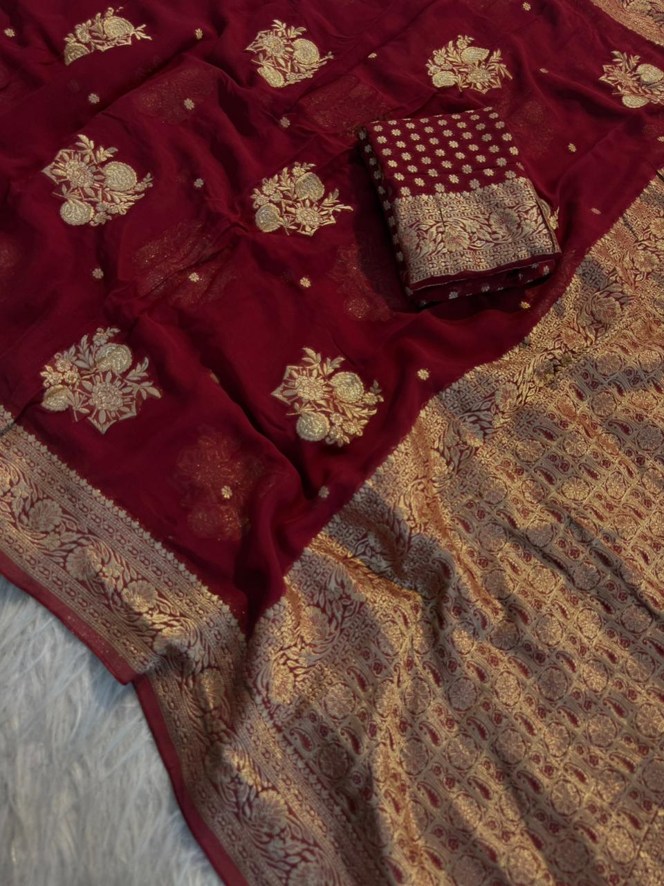 Premium Pure Viscose Soft Georgette Sarees