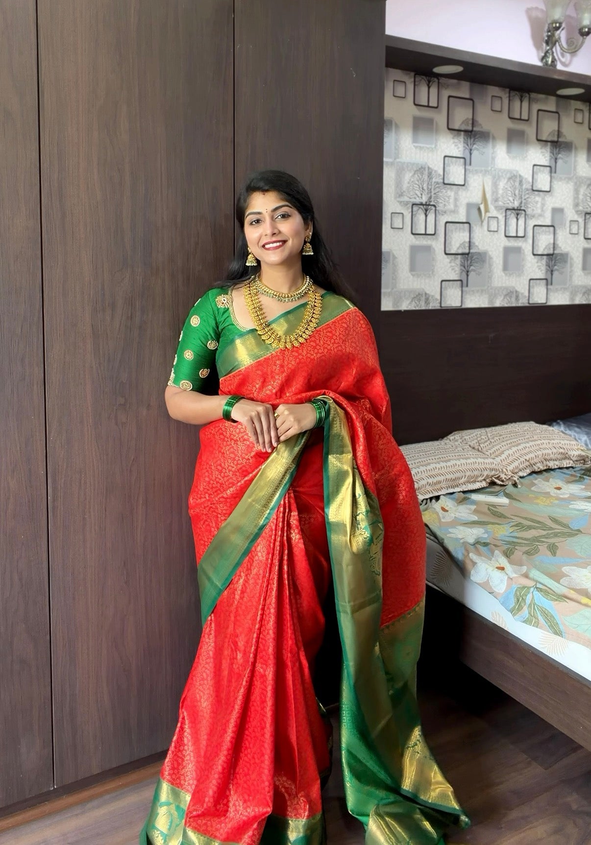Sravanamasam special Semi Kanchipattu Sarees