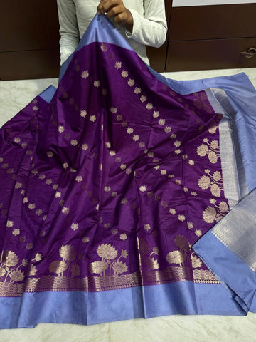 Banarasi Dyble Dupion Soft Silk Sarees