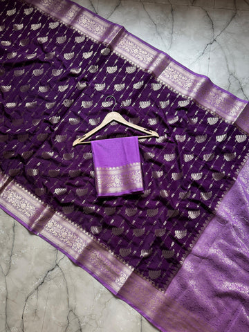 Premium Banarasi Chiniya Silk Sarees