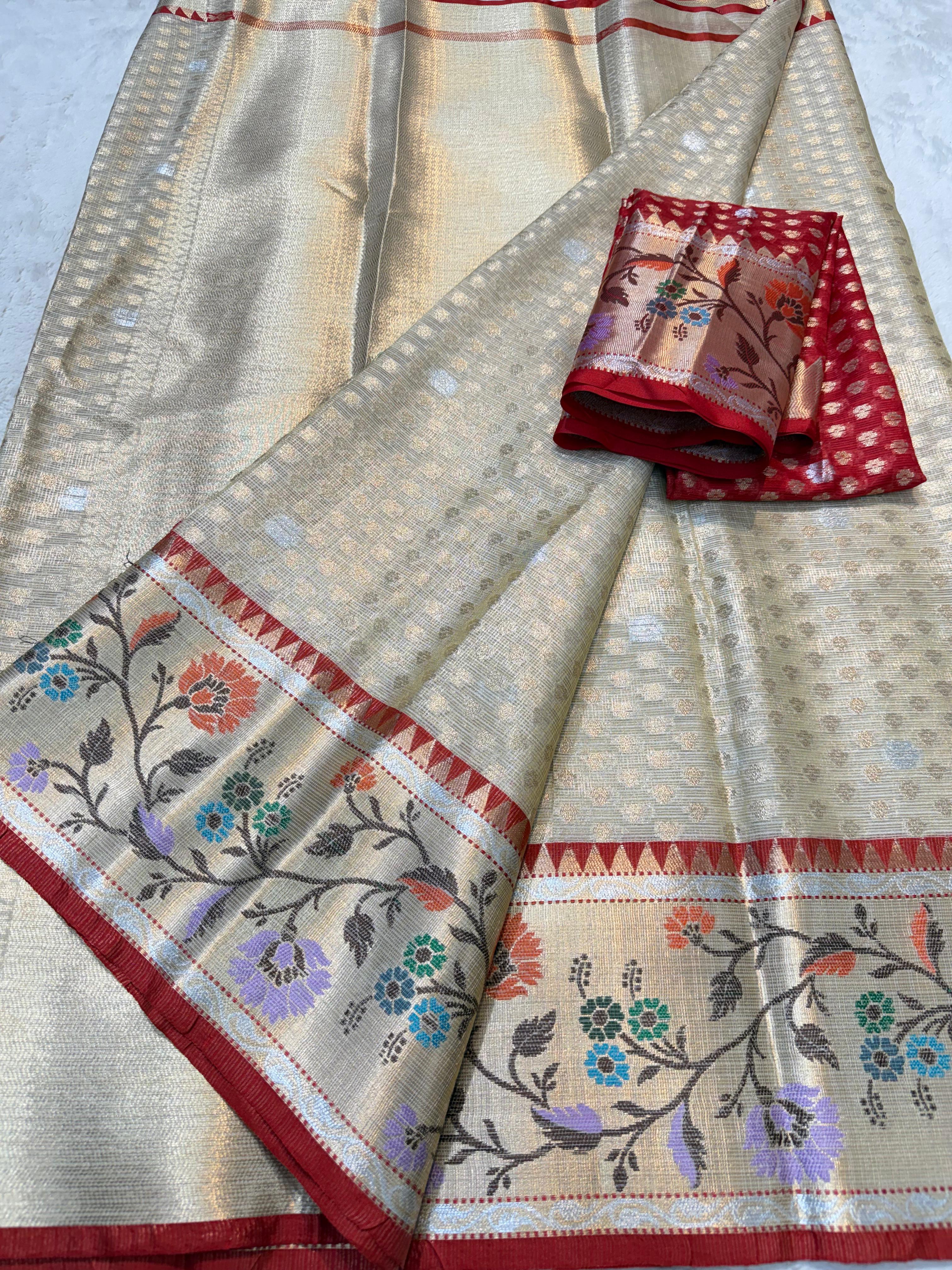 Tissue Kota with Pythani Border