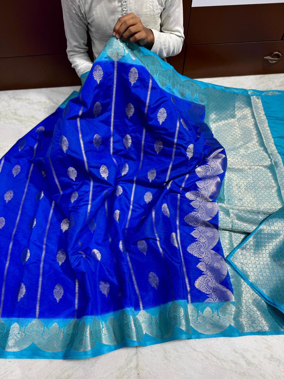 Banarasi Dyble Dupion Soft Silk Sarees