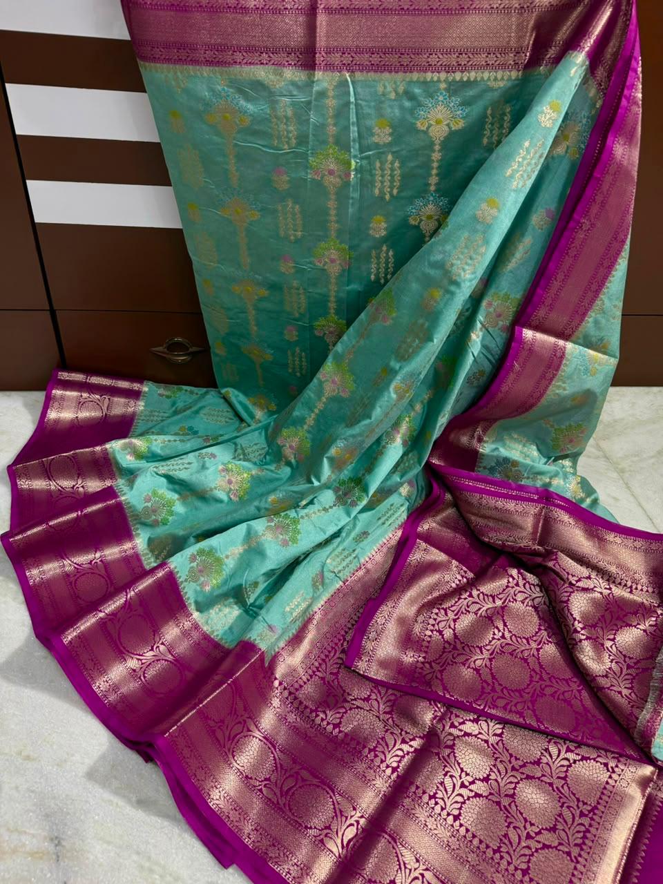 Soft Banarasi Dybl Dupion Soft Silk Sarees