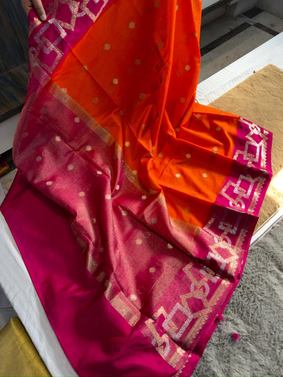Banarasi Dyble Dupion Soft Silk Sarees