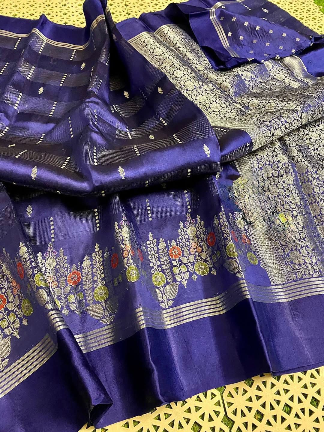 Soft Banarasi Raw Mango Silk Sarees