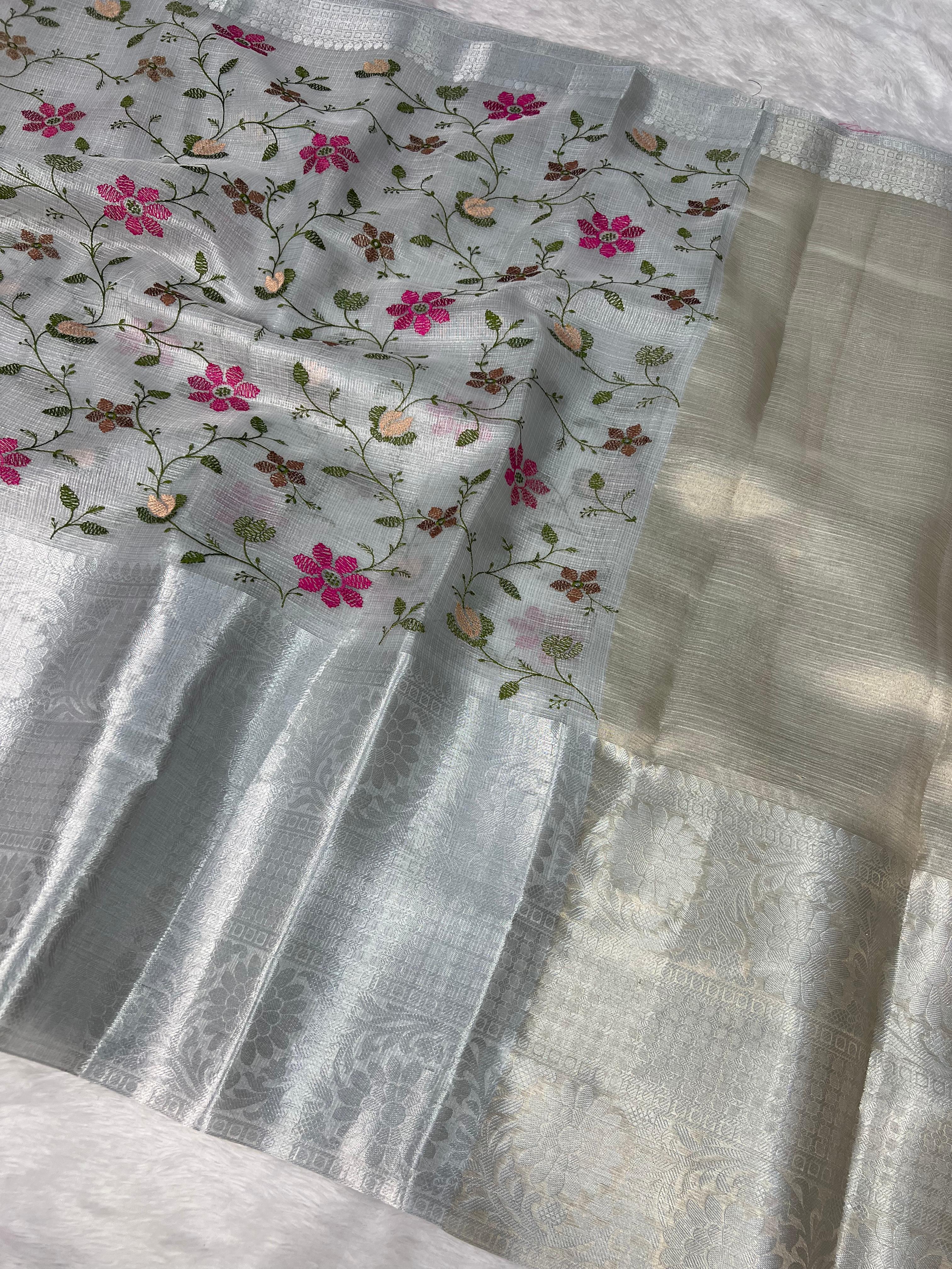 Banarasi Kota Sarees with embroidery