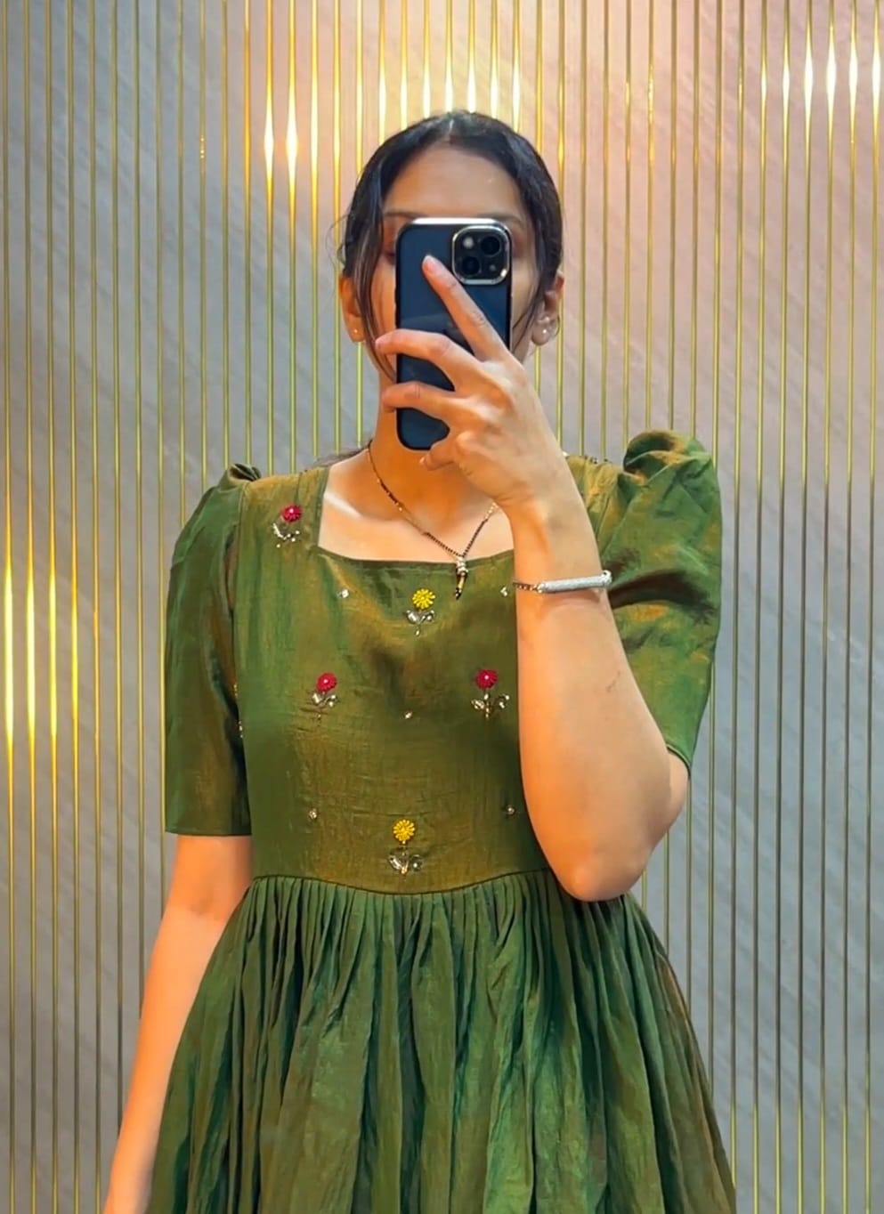 Designer Midi Dress with Handwork