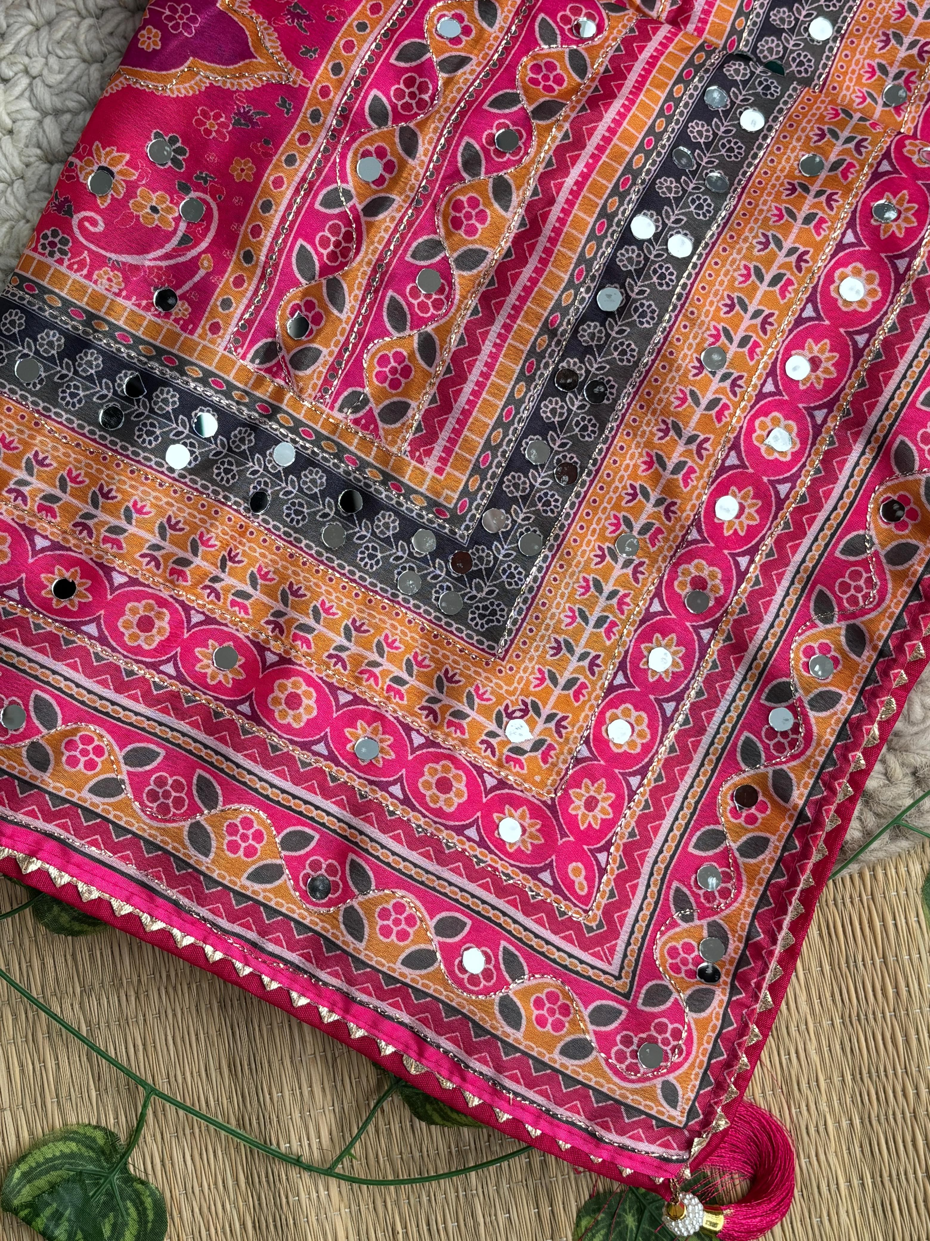 Elegant Rich look Soft Chinon Silk Sarees