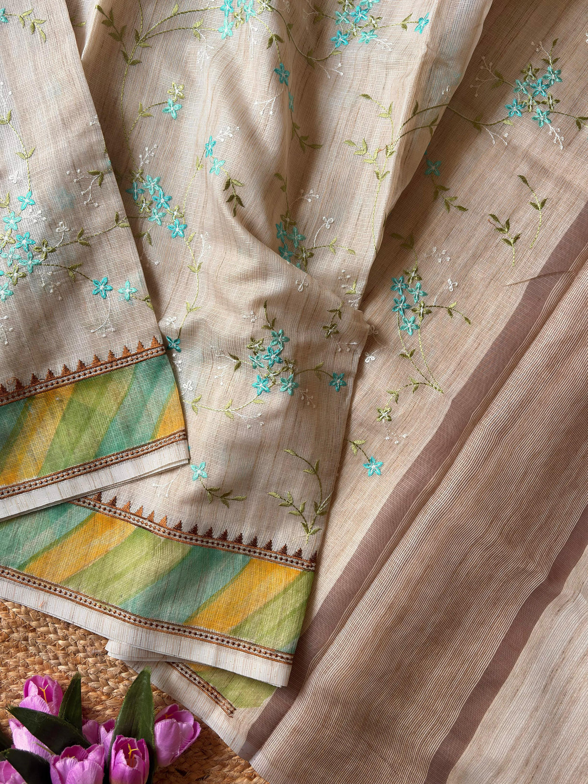 Soft Tusser Bamboo Silk Sarees