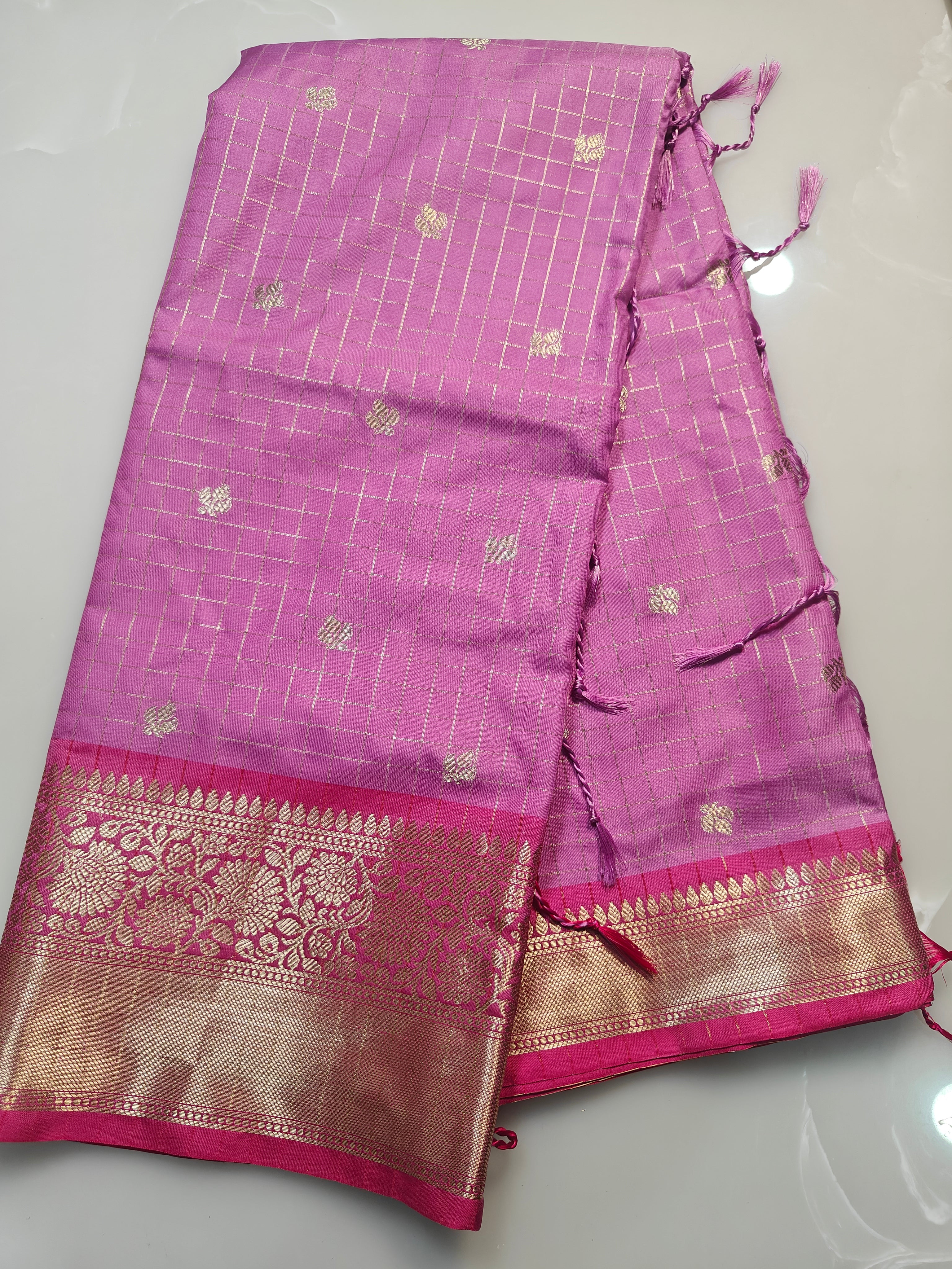 Soft Banarasi Vintage Semi Katan Sarees