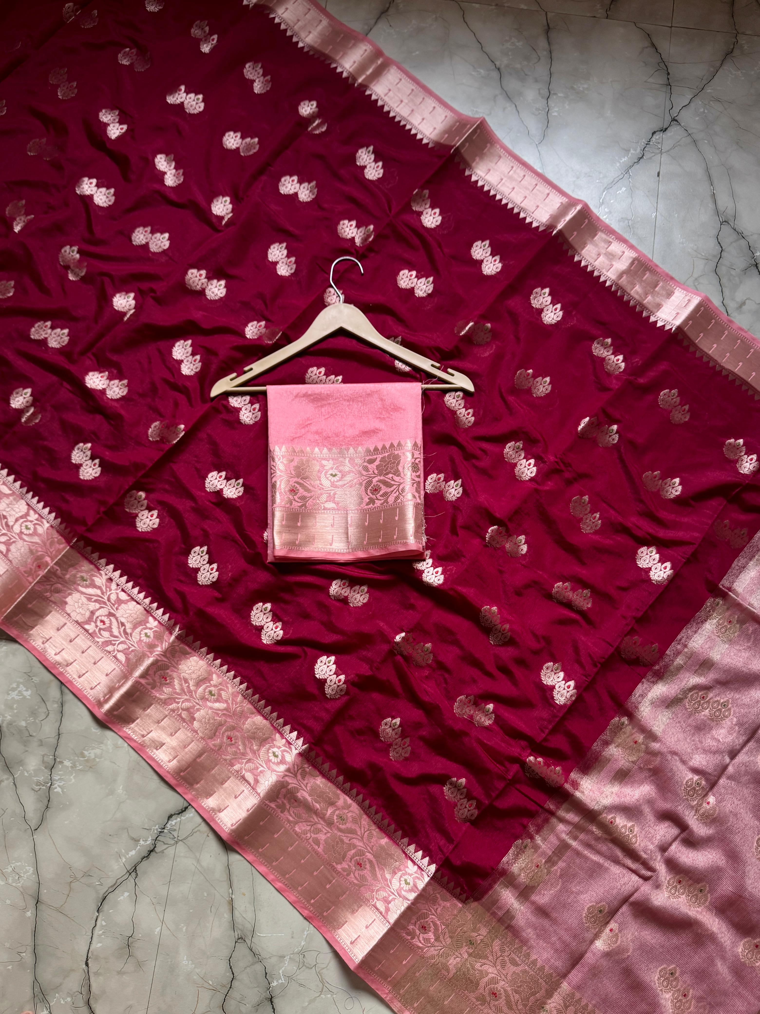 Soft Banarasi Raw Mango Silk Sareea