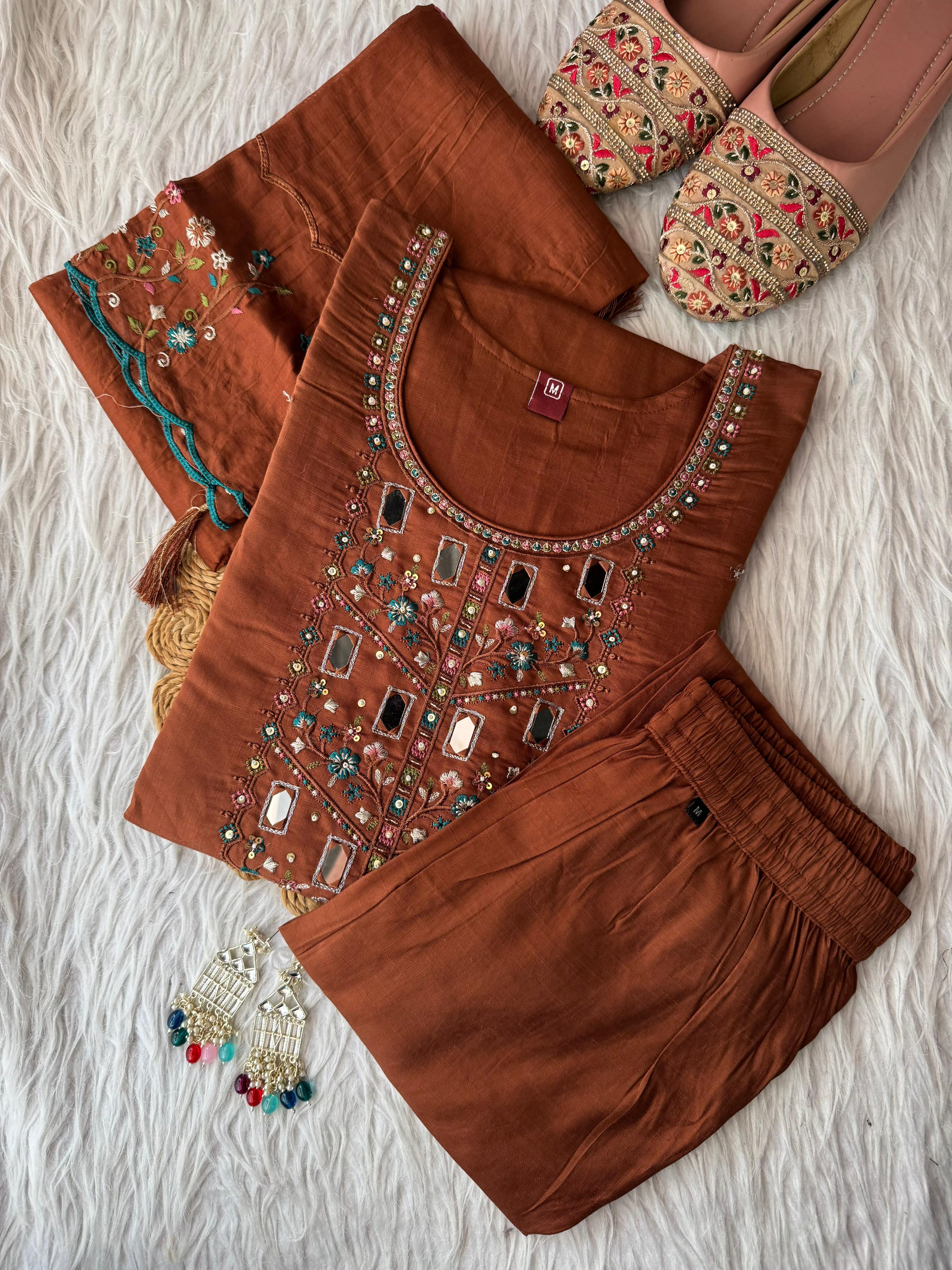 Premium Silk Cotton Kurti Sets