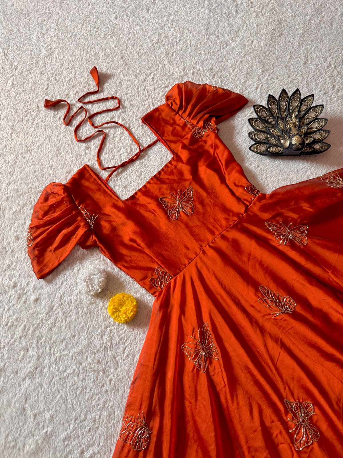 Beautiful Butterfly Designer Beats Sequance Work Dress