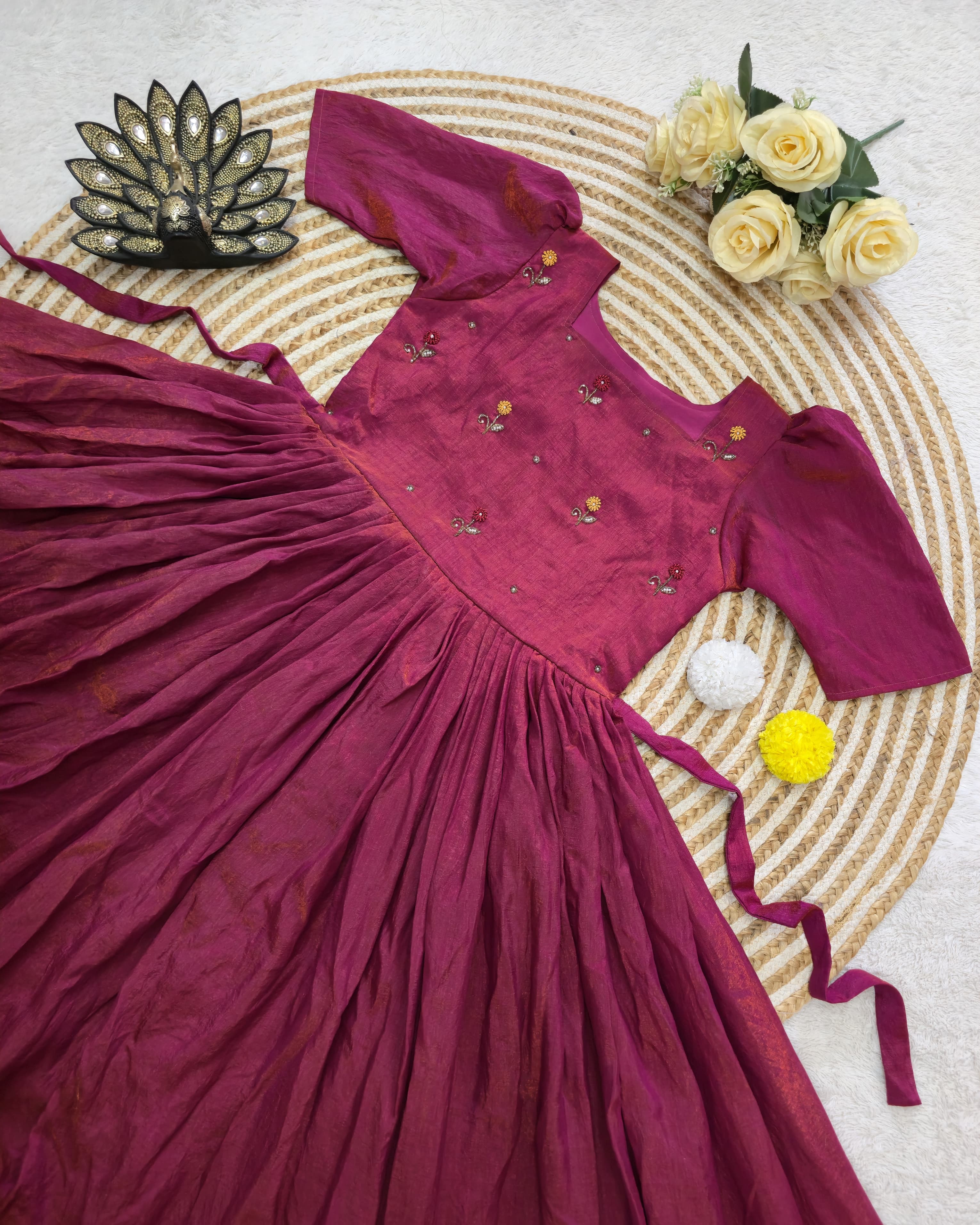 Designer Midi Dress with Handwork