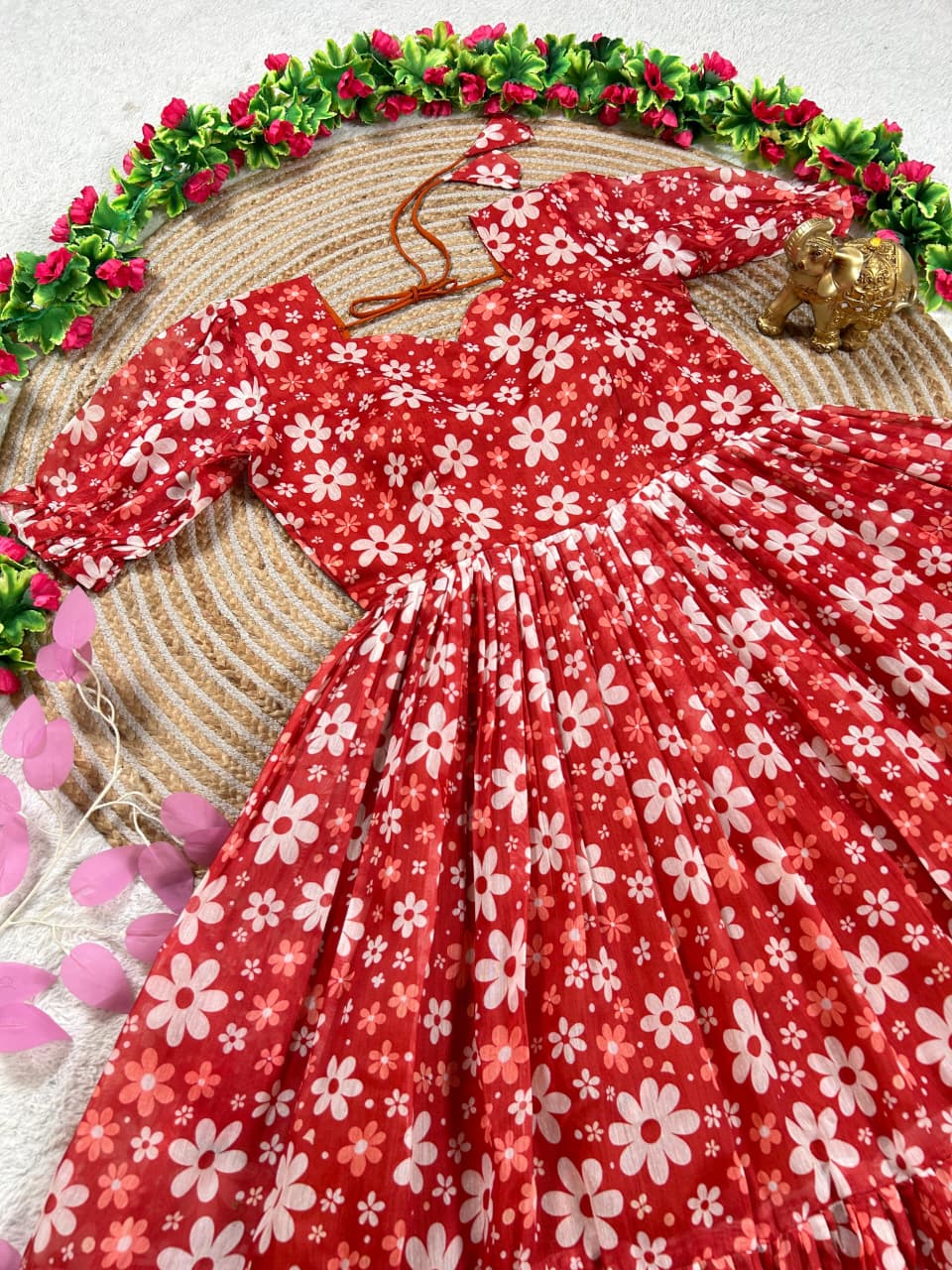 Pure Chanderi Midi Dress