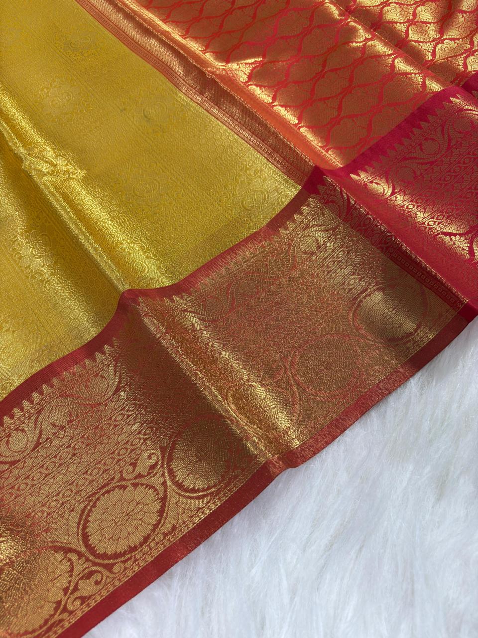 Soft Banarasi Gold Tissue Silk Saree