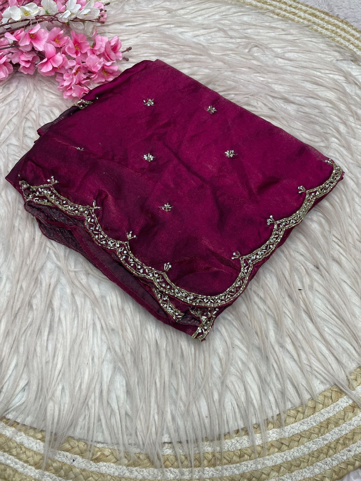 20+ Colors in Celebs Favorite Space Silk Fandy Satin Silk Sarees