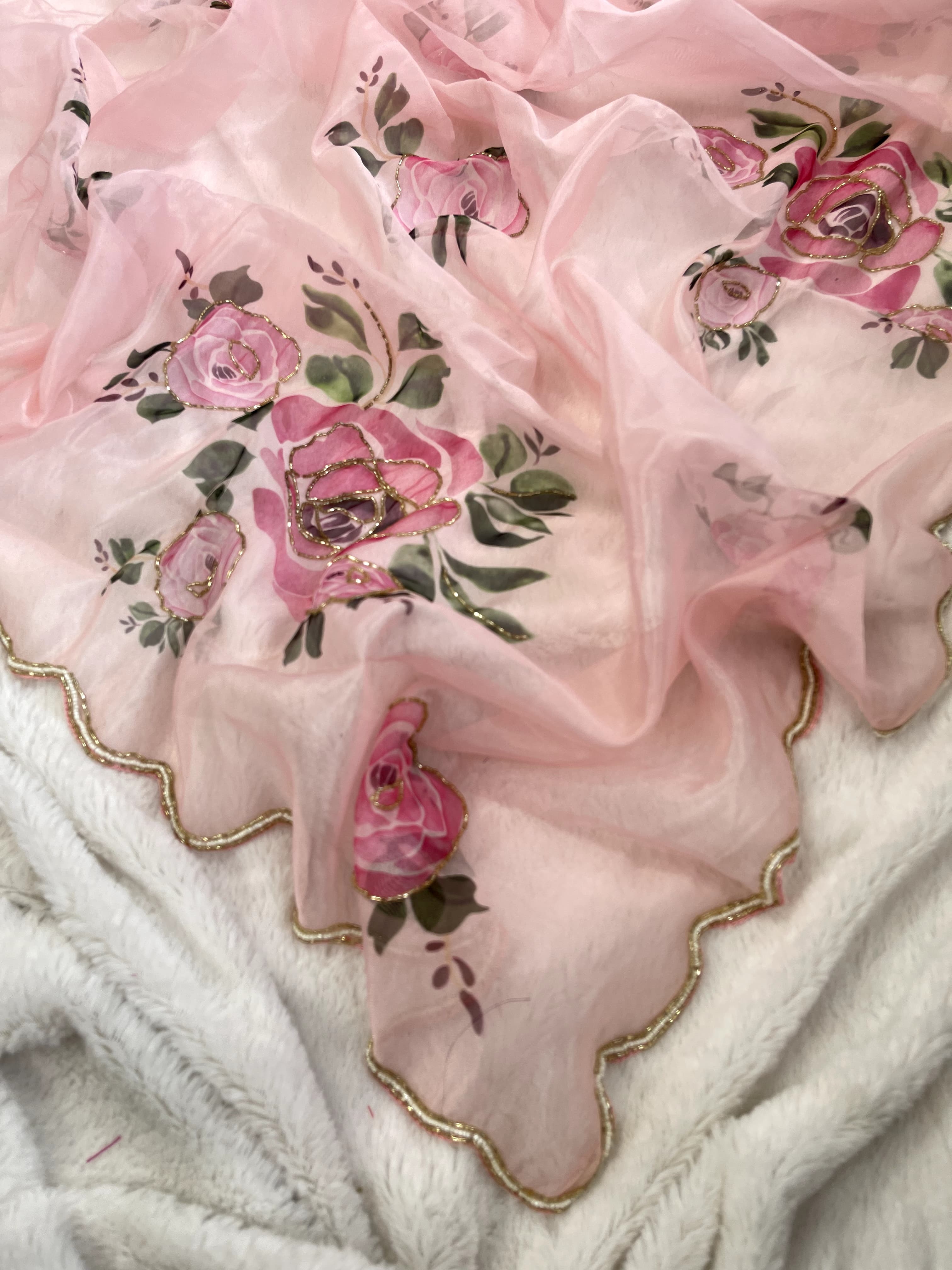 Soft Organza Silk Saree with Premium Work