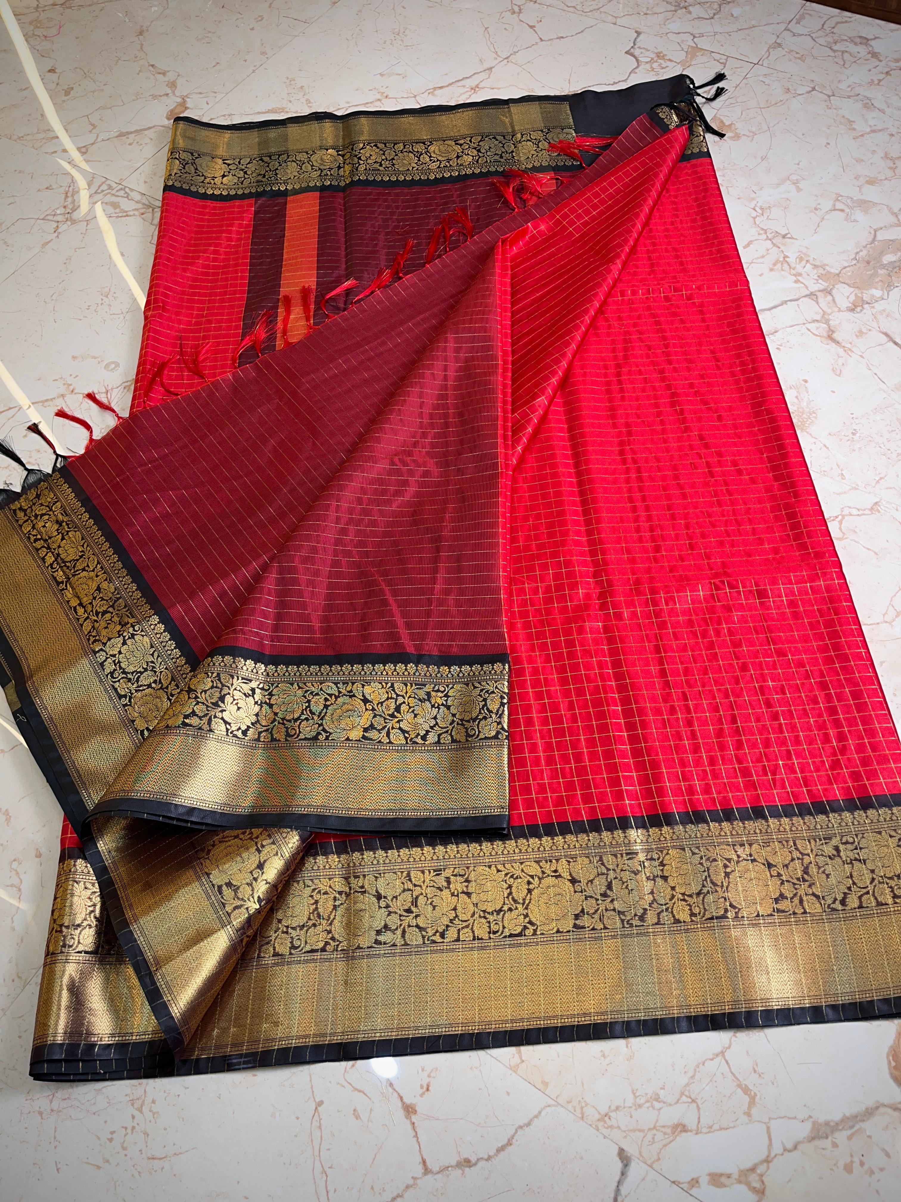 Soft Banarasi Vintage Semi Katan Sarees