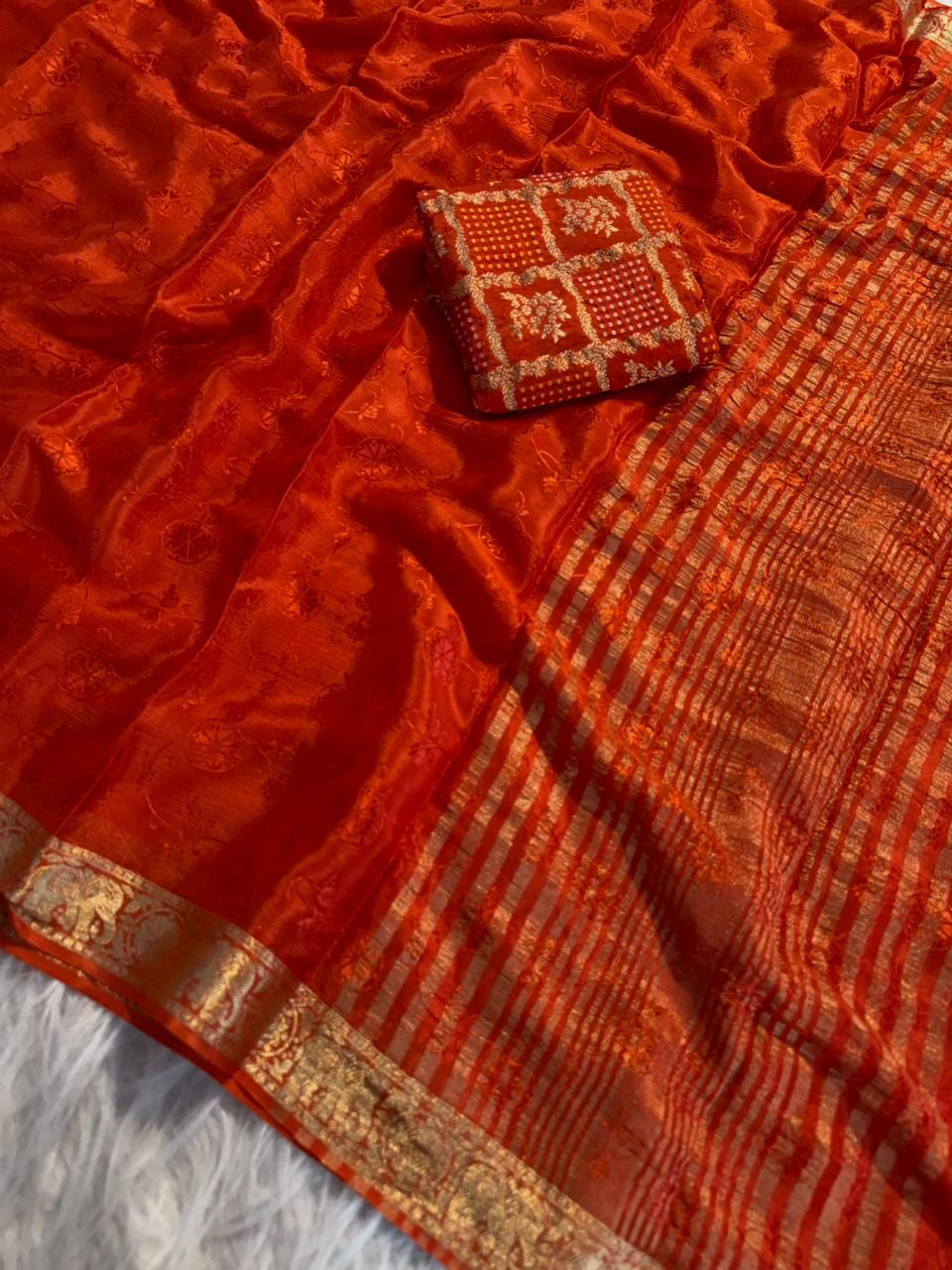 Pure Viscose Chinnon Sarees