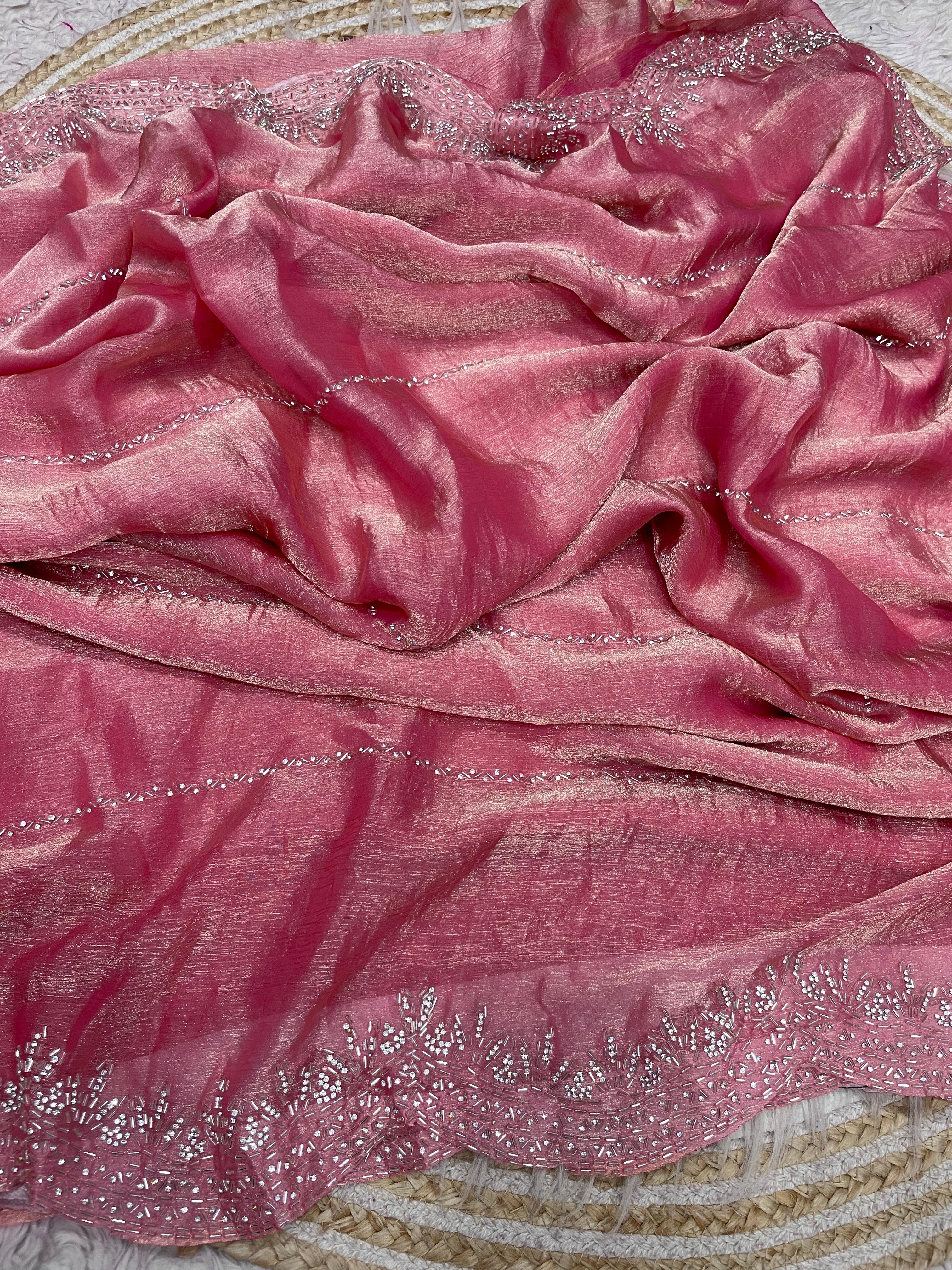 Fendy chiffon with Swarovski work