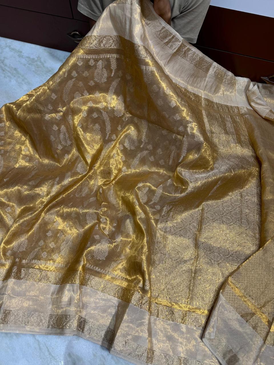 Gold & Silver Banarasi Soft Tissue Silk Sarees