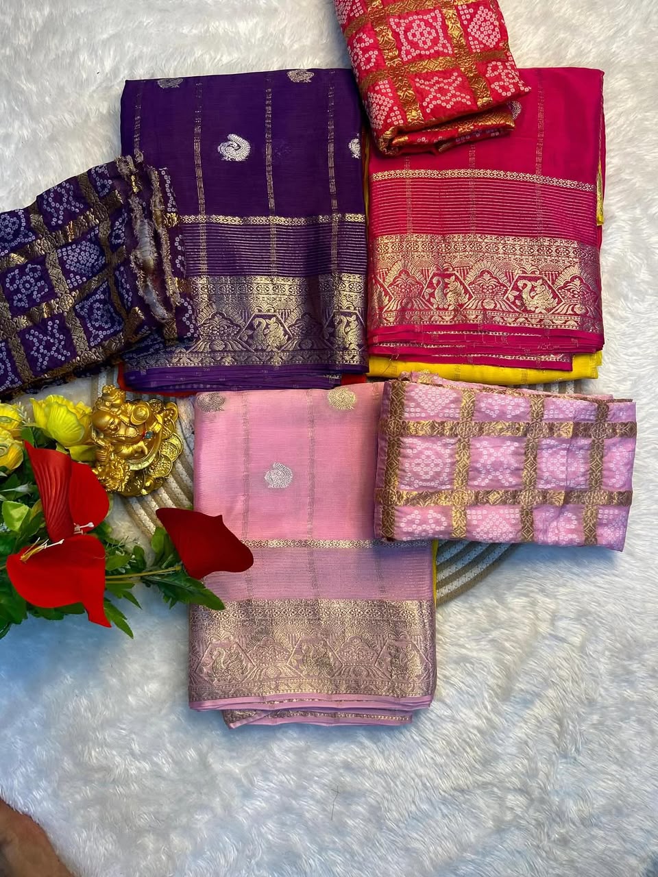Pure Viscose Chinnon Sarees