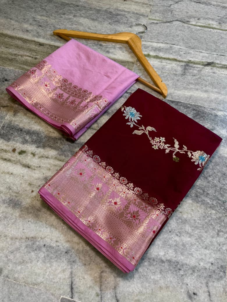 Banarasi Semi Katan Silk Sarees