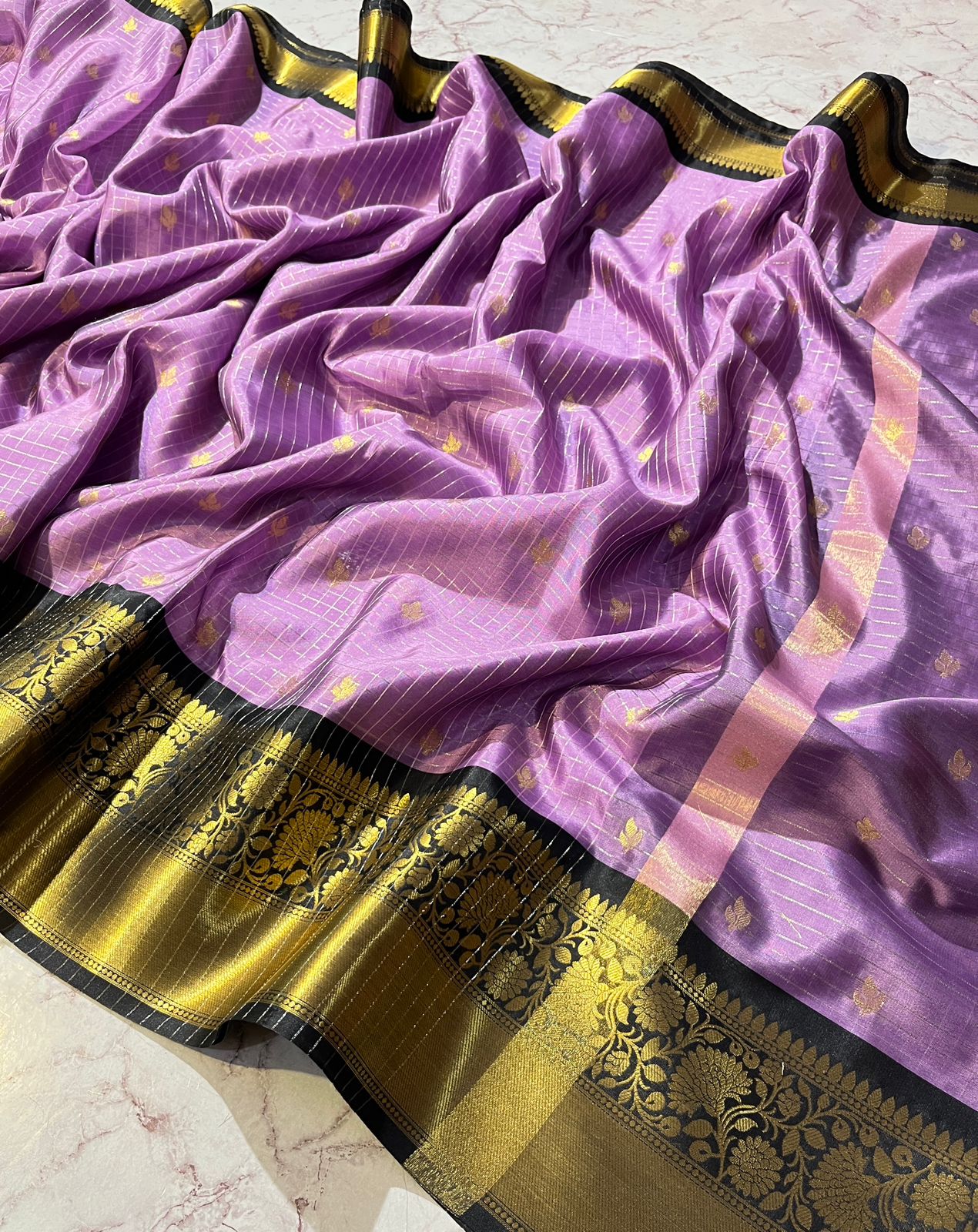 Soft Banarasi Vintage Semi Katan Sarees