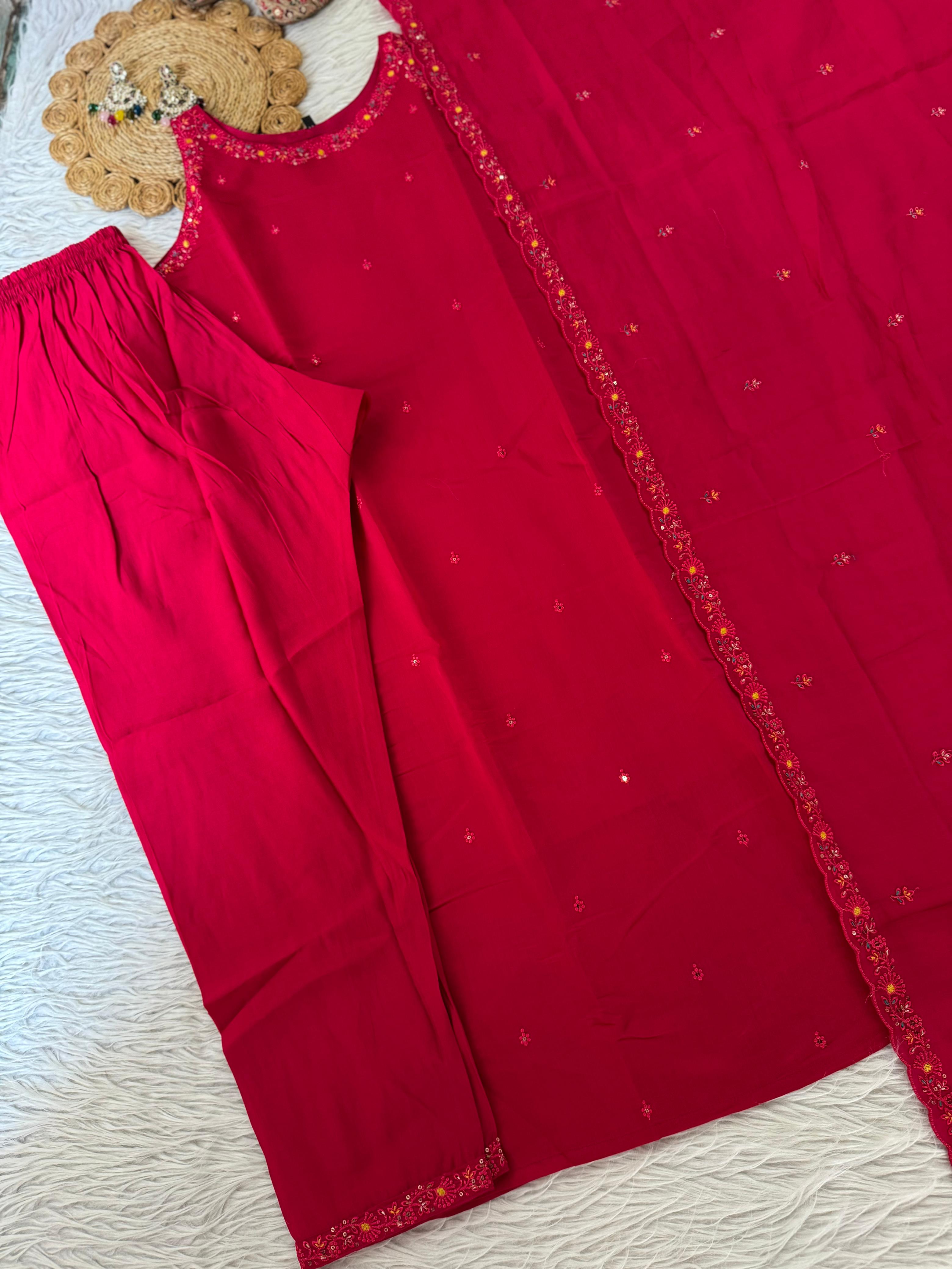 Designer Anarkali Pant & Duppata Set