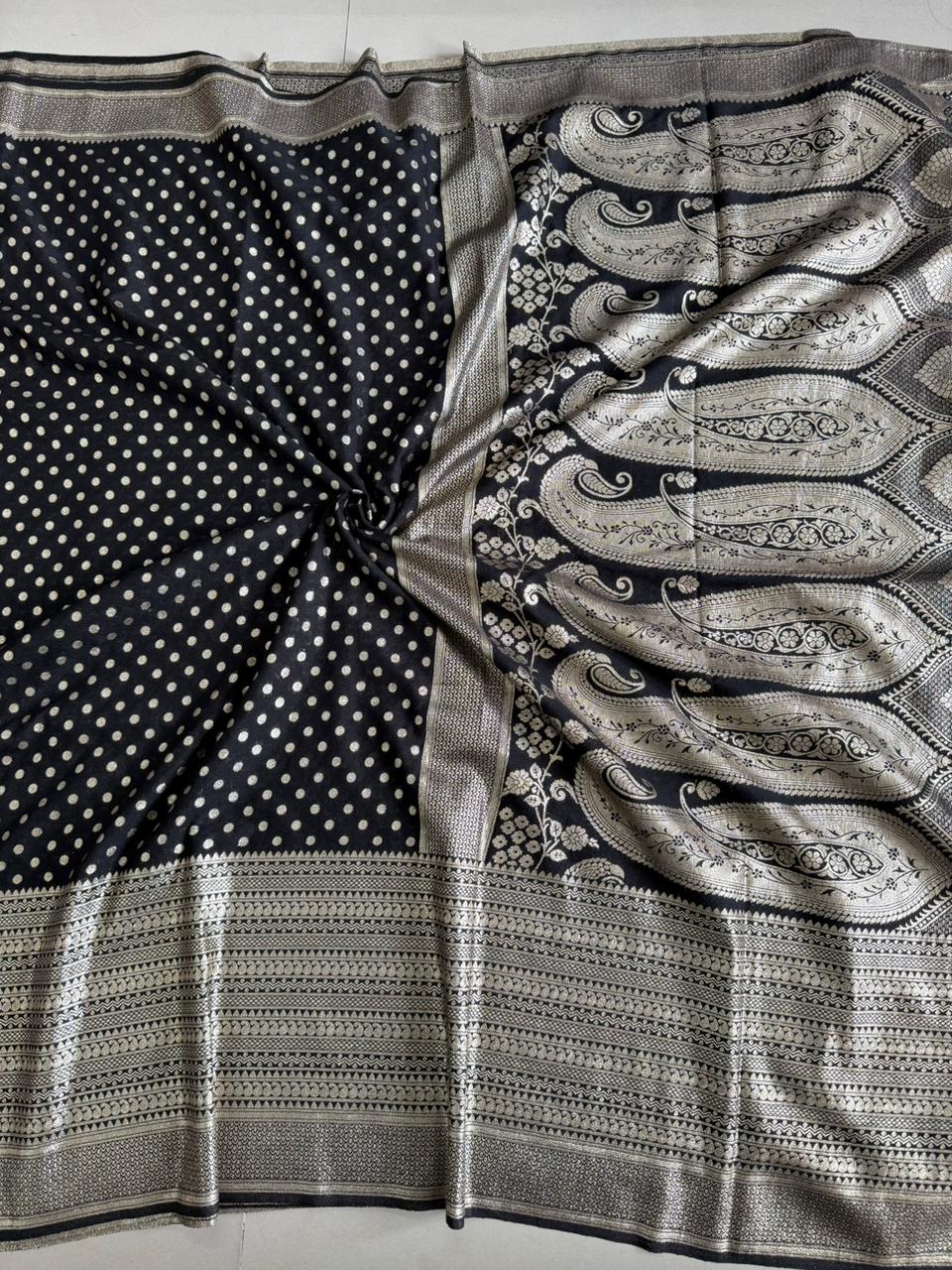 Premium Pure Khadi Crepe Silk Sarees