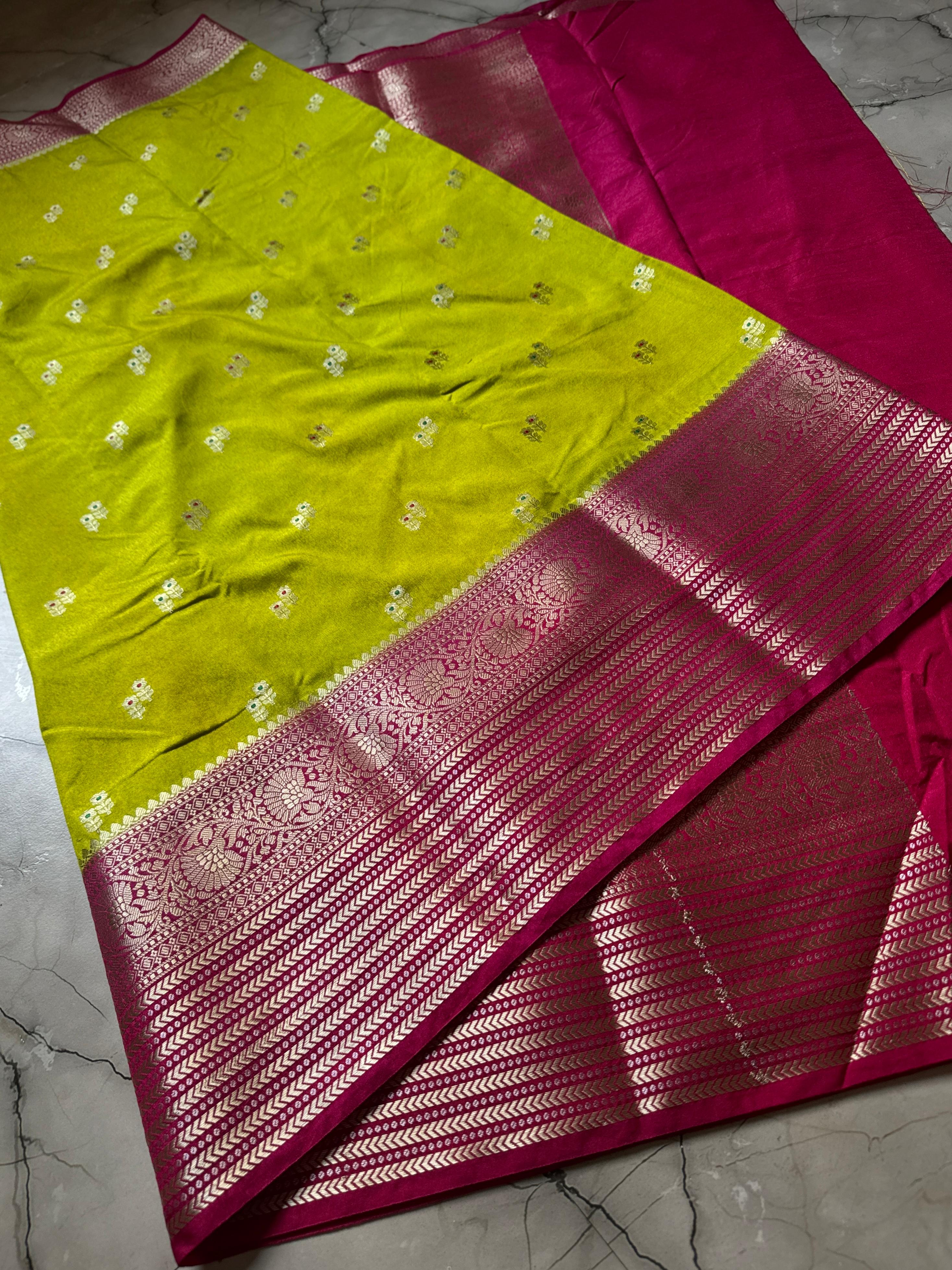 Banarasi Raw Mango Silk Sarees