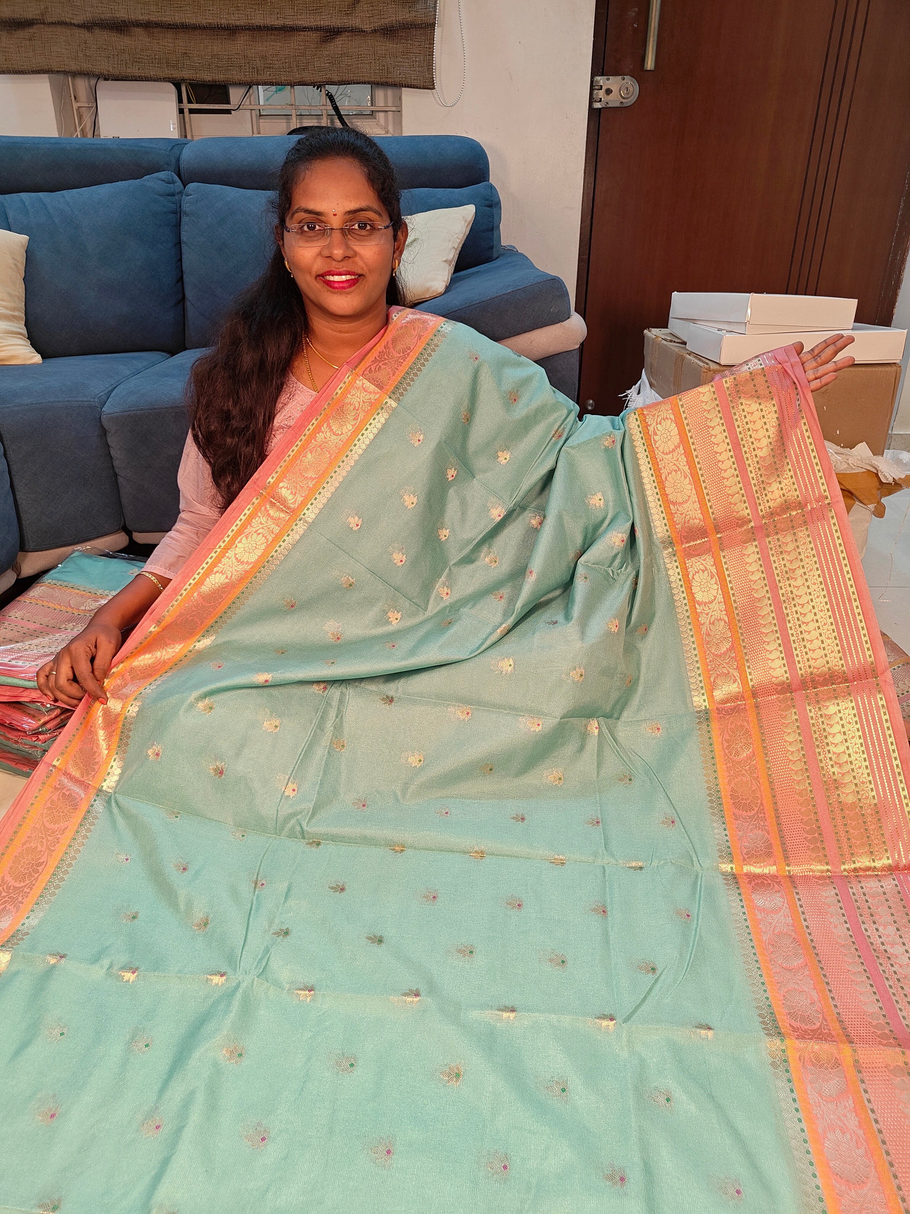 Banarasi Dyble Dupion Soft Silk Sarees