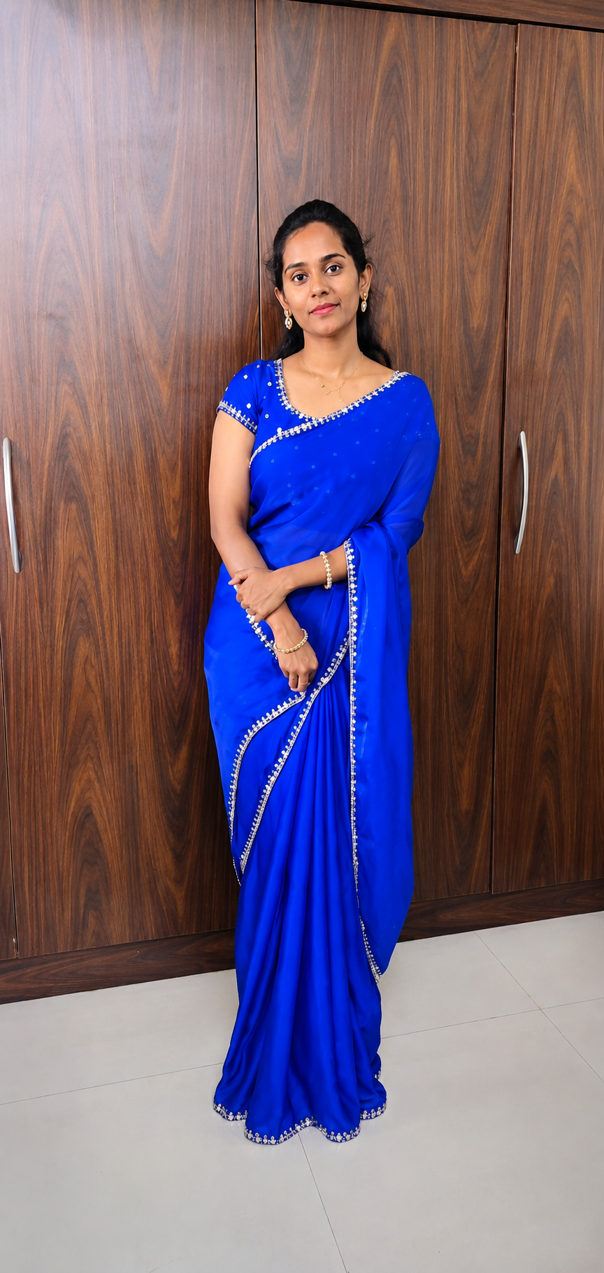Cocktail Mirror Work Sarees