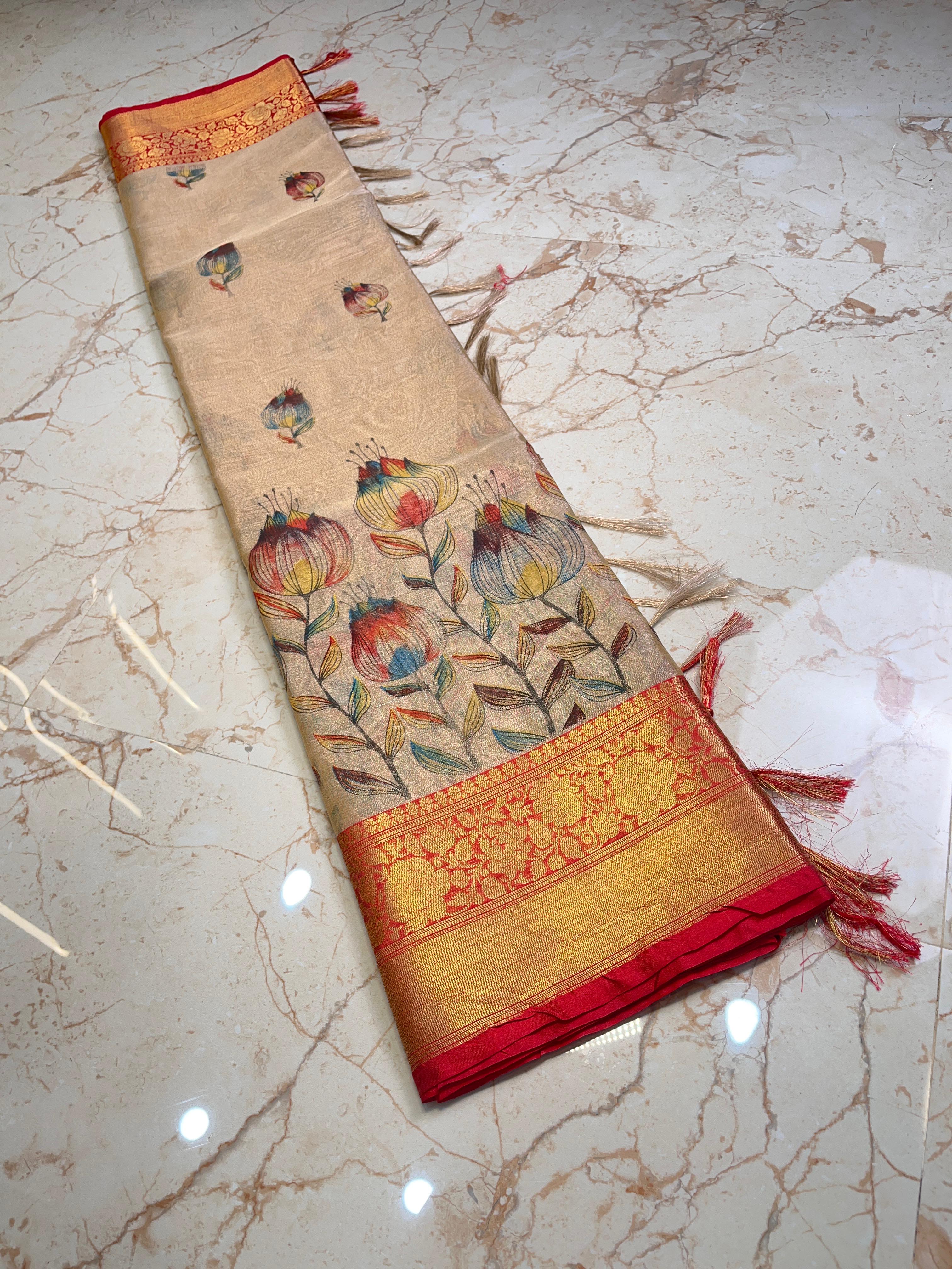 Banarasi Kanjivaram Tissue Silk Saree
