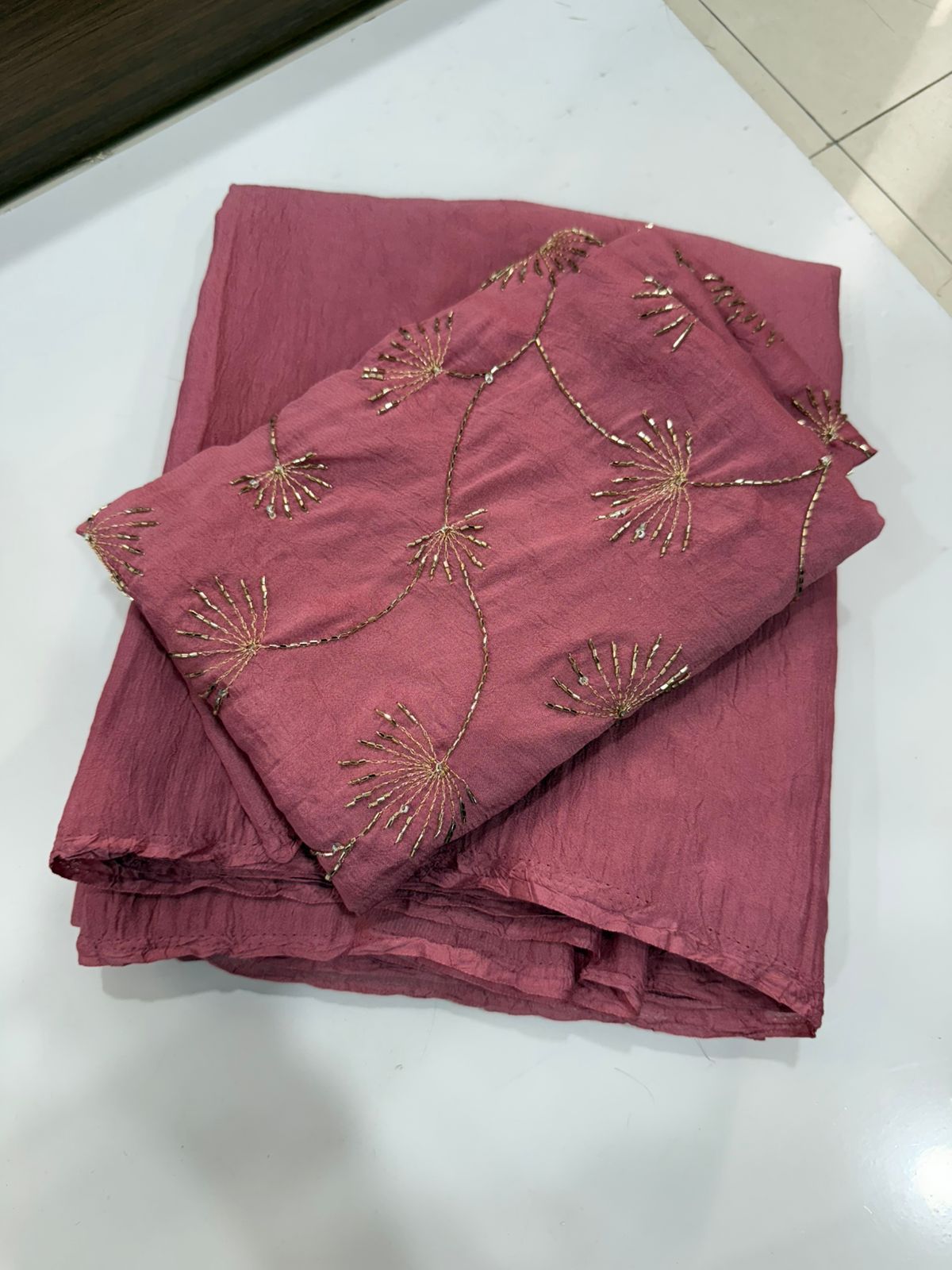 Rangoli Crush Saree with Designer Blouse