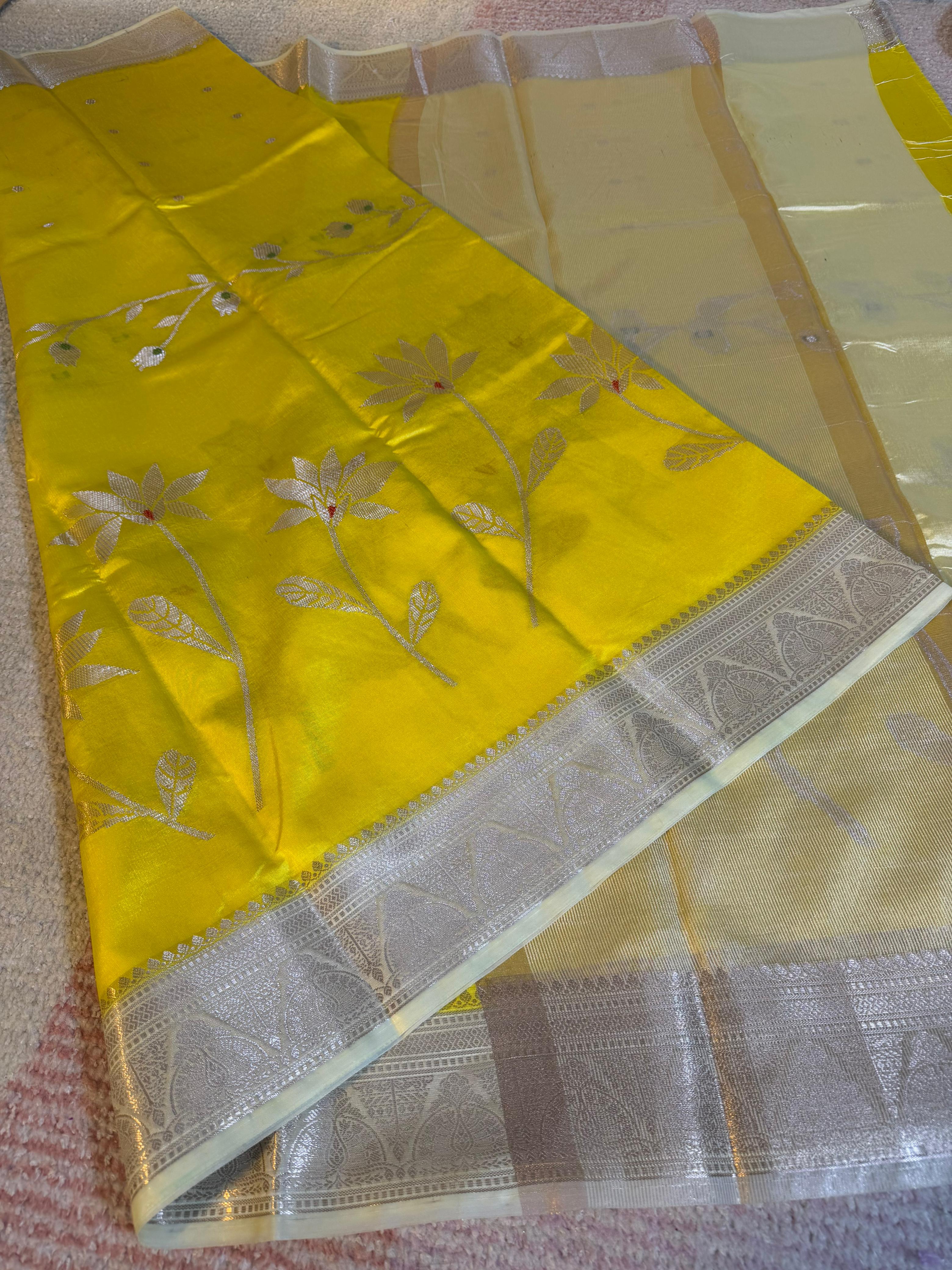 Banarasi Green Mango Sarees