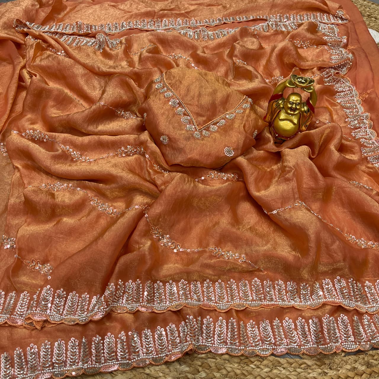 Space Silk with Original Beads Work