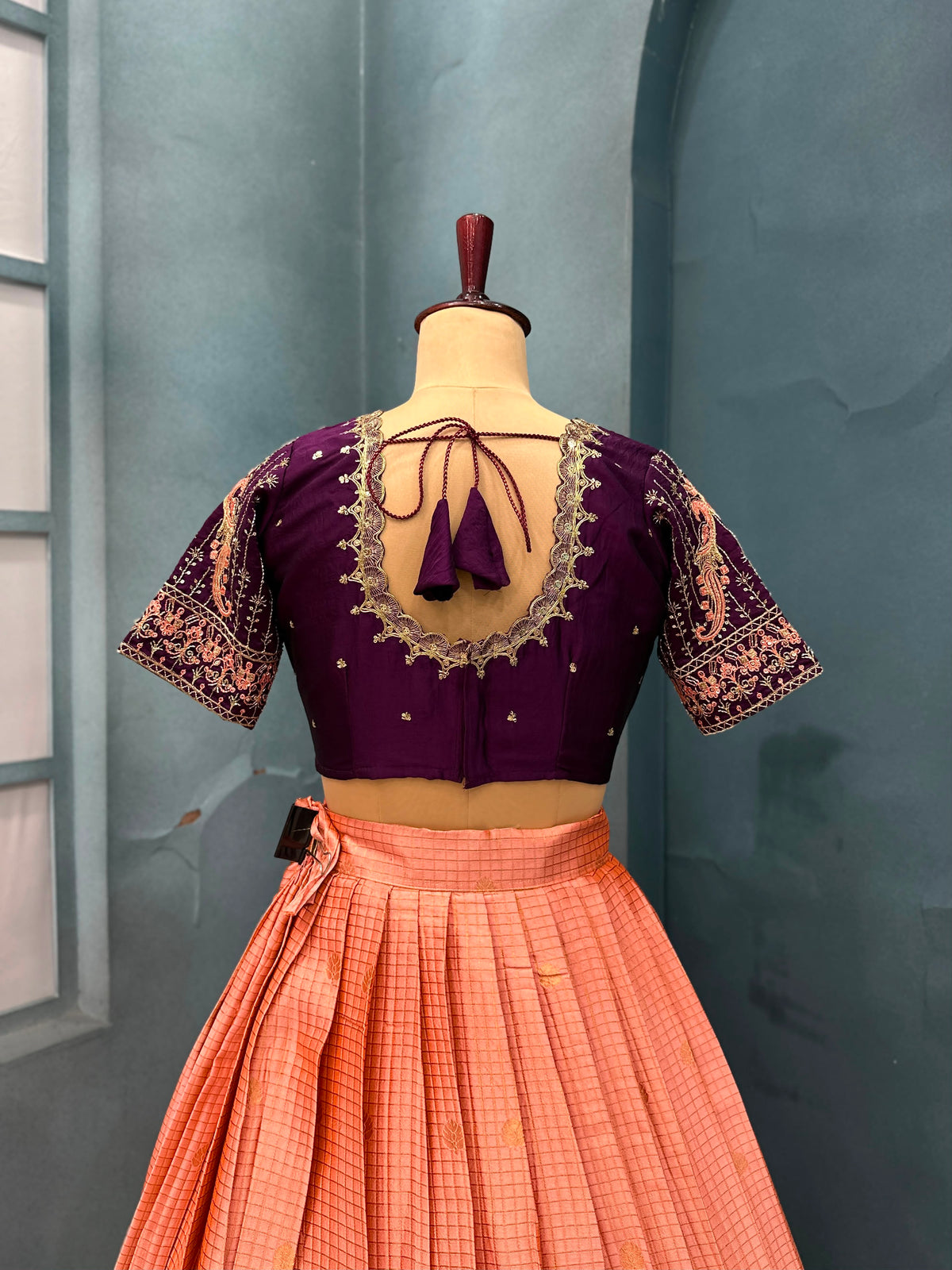 Premium Quality Pure Kanjivaram Silk Full Stitched Lehenga Set