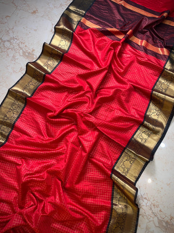 Soft Banarasi Vintage Semi Katan Sarees