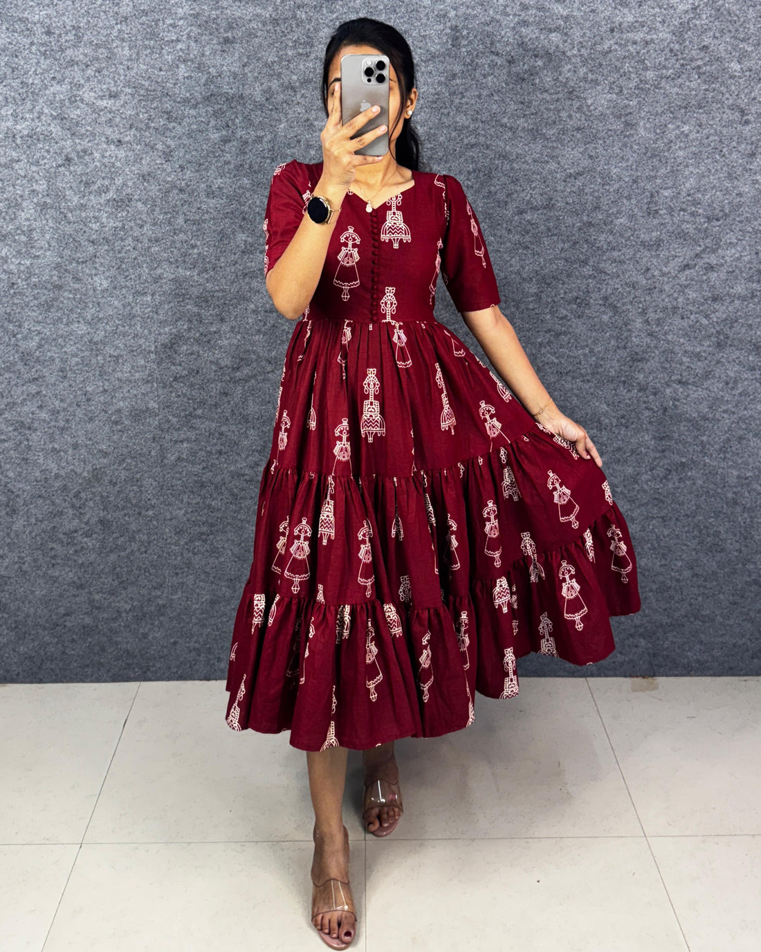 Exclusive Cotton Printed Maxi Gown