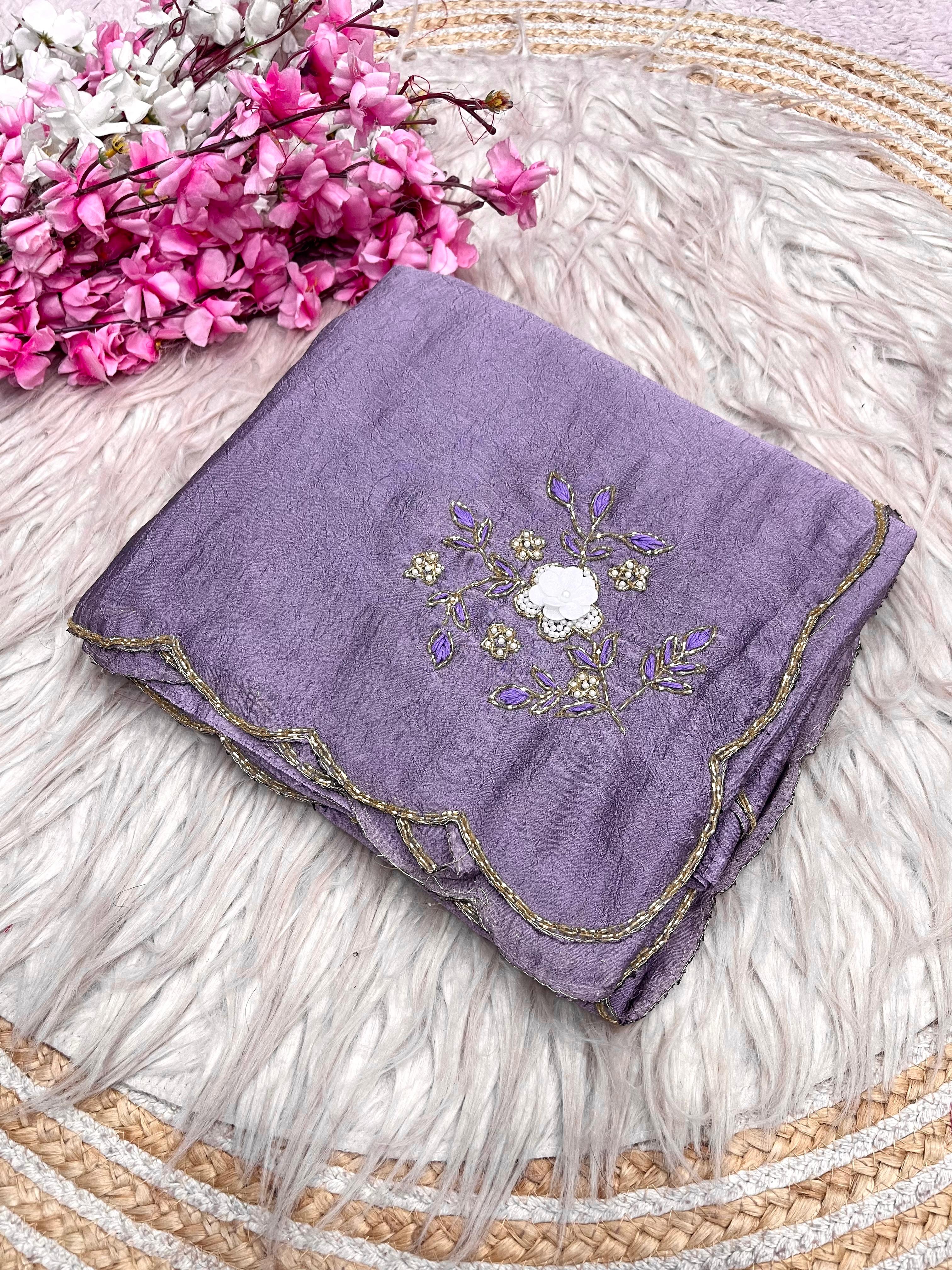Sort Rangoli Crush Sarees with Beautiful Handwork