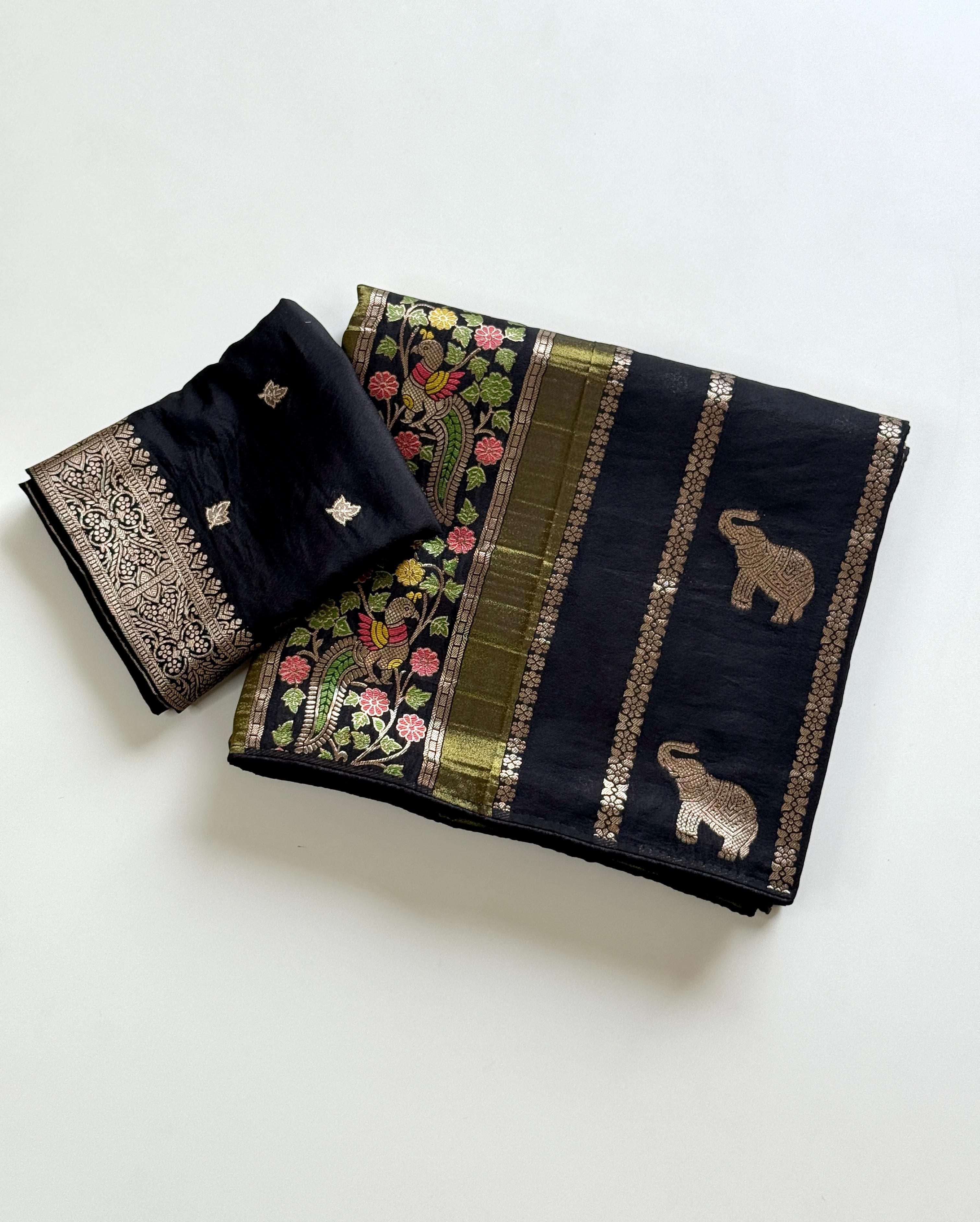 Pure Chinya Tisu Simmar Viscose Khaddi Crepe Georgette Sarees