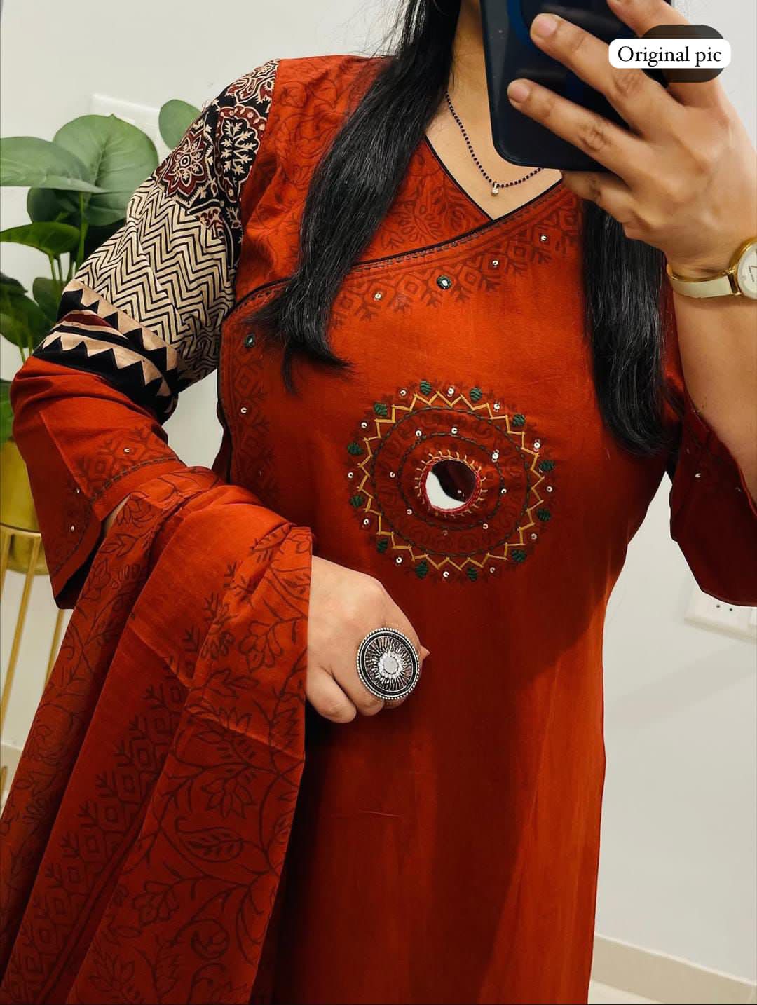 Premium Cotton Jaipuri 3pc Kurti Sets