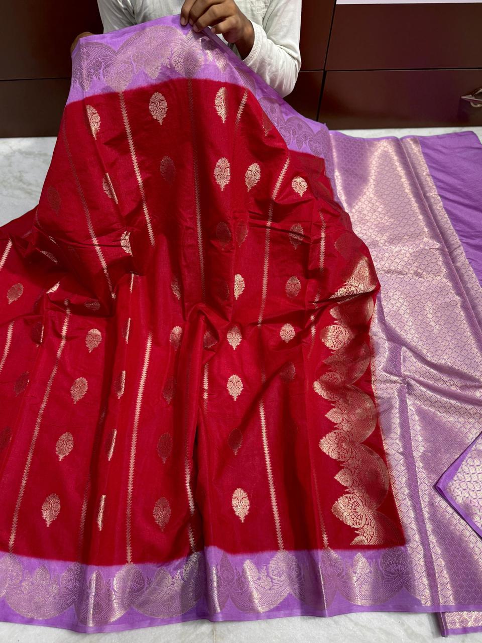 Banarasi Dyble Dupion Soft Silk Sarees