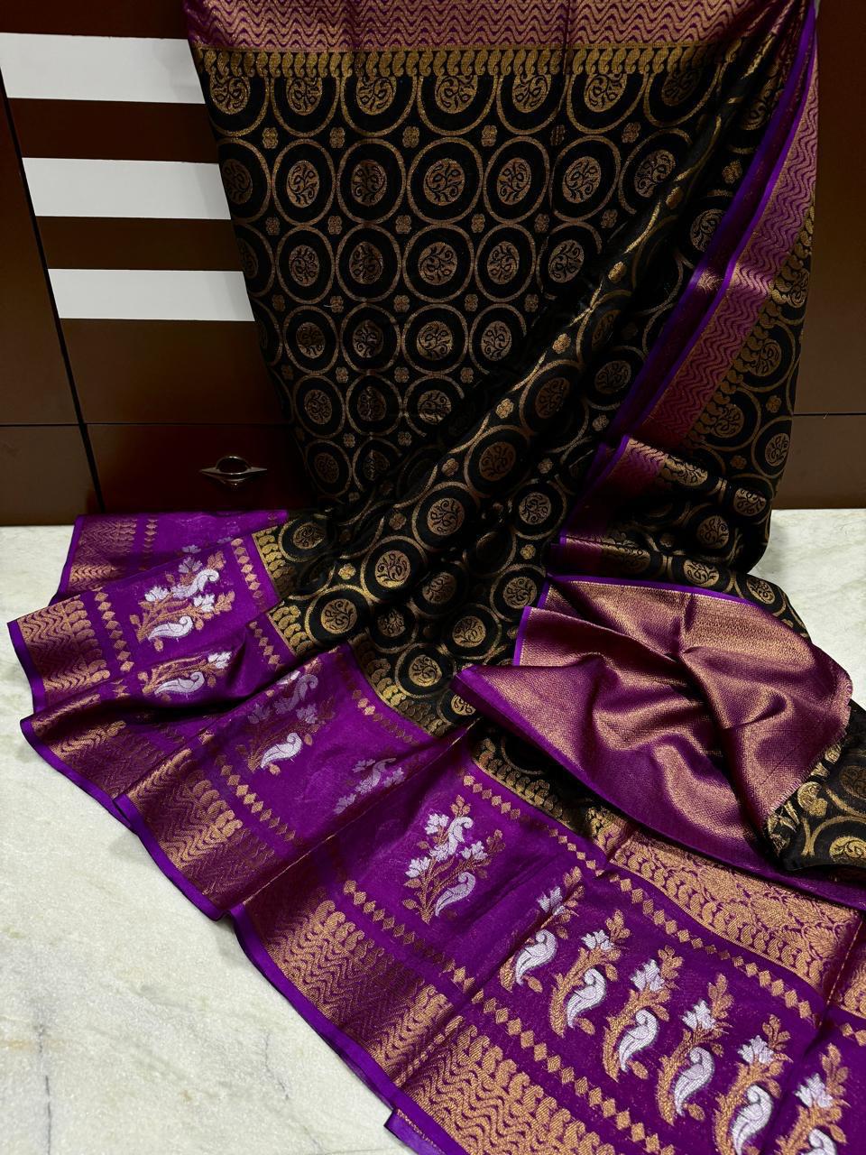 Banarasi Dyeable Dupion Silk Saree