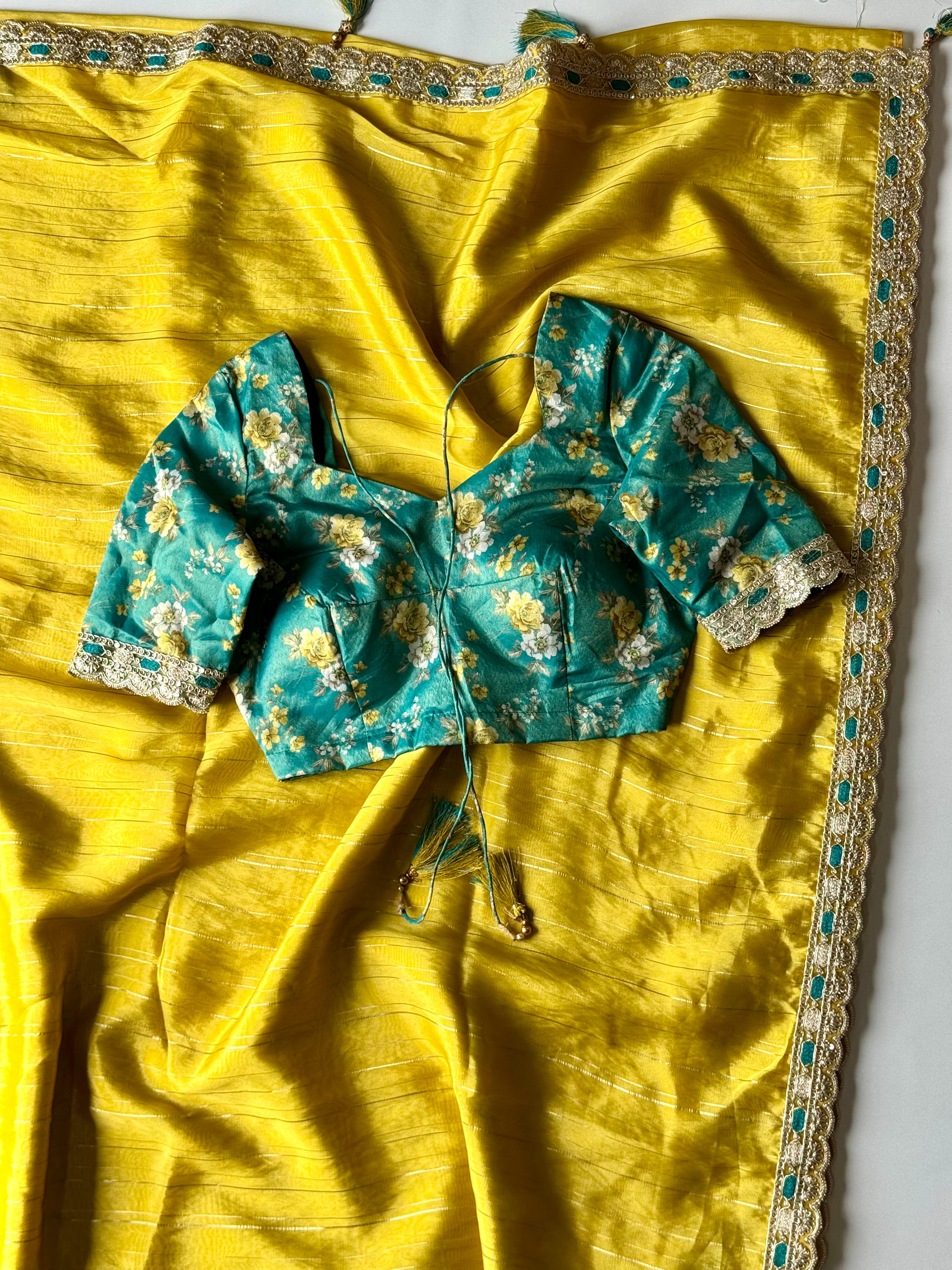 Exclusive & Premium Tussar Silk Saree with Designer Work and Premium Work Stitched Blouse 38
