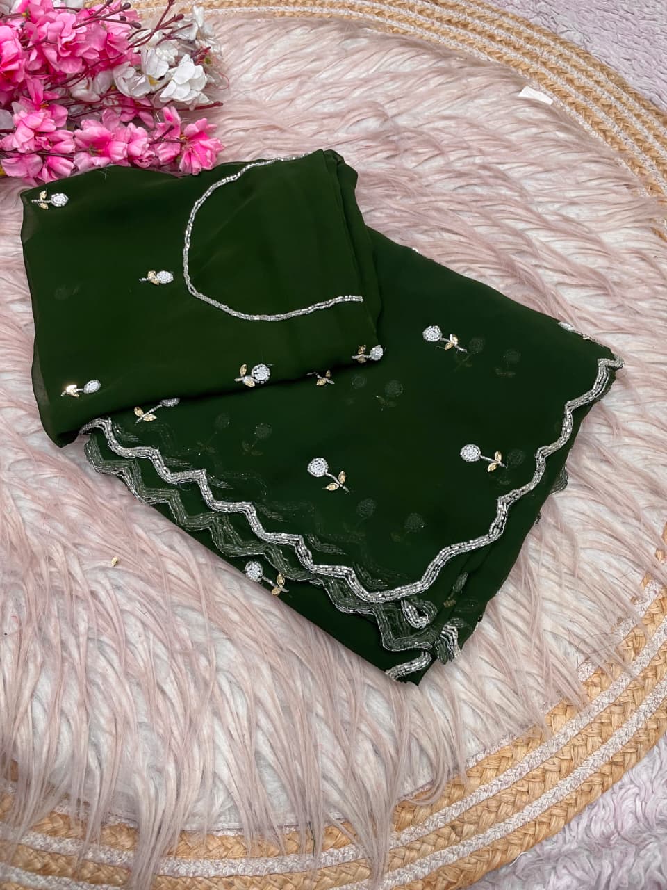 Premium Georgette Cocktails Sarees