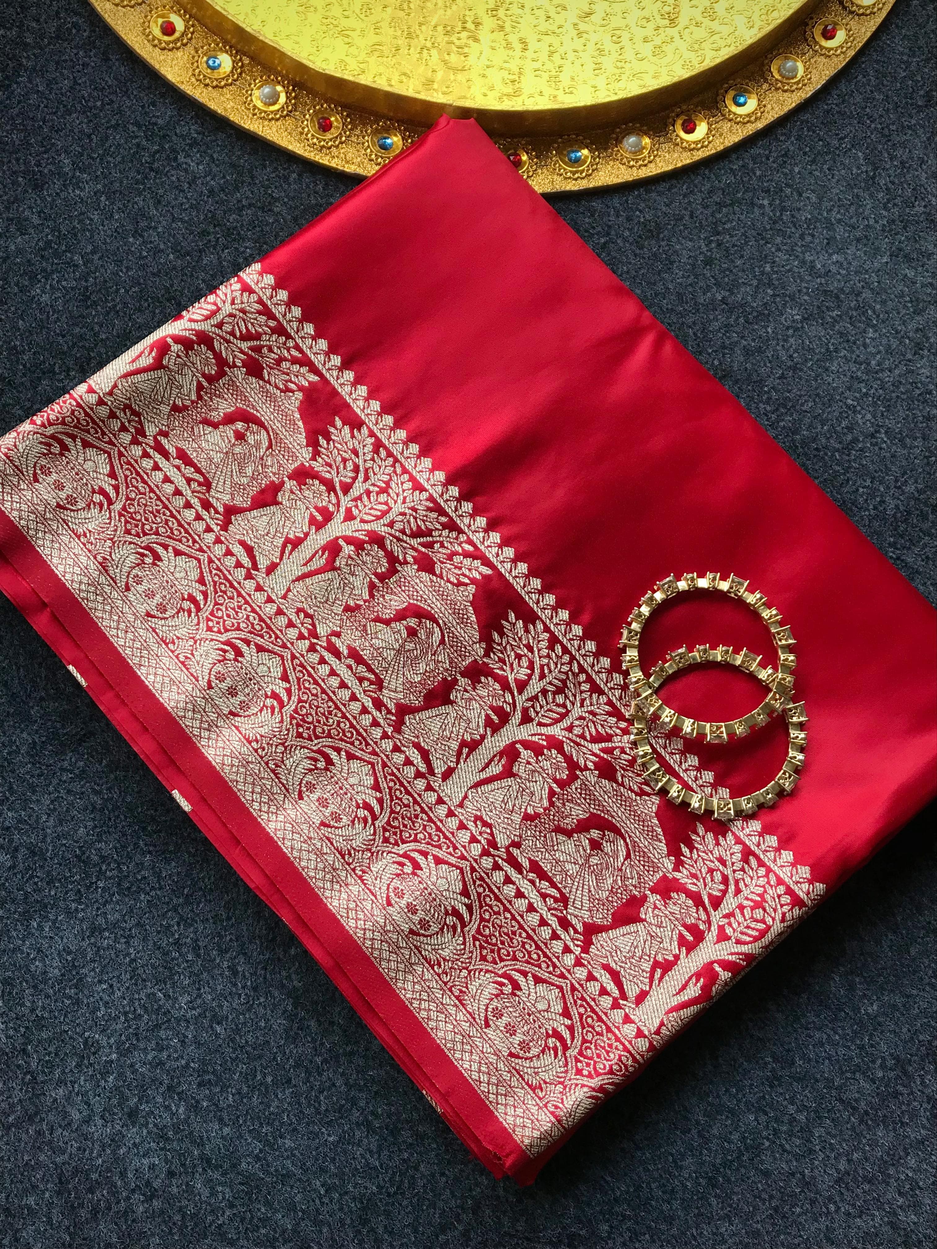 Premium Banarasi Satin Silk Sarees