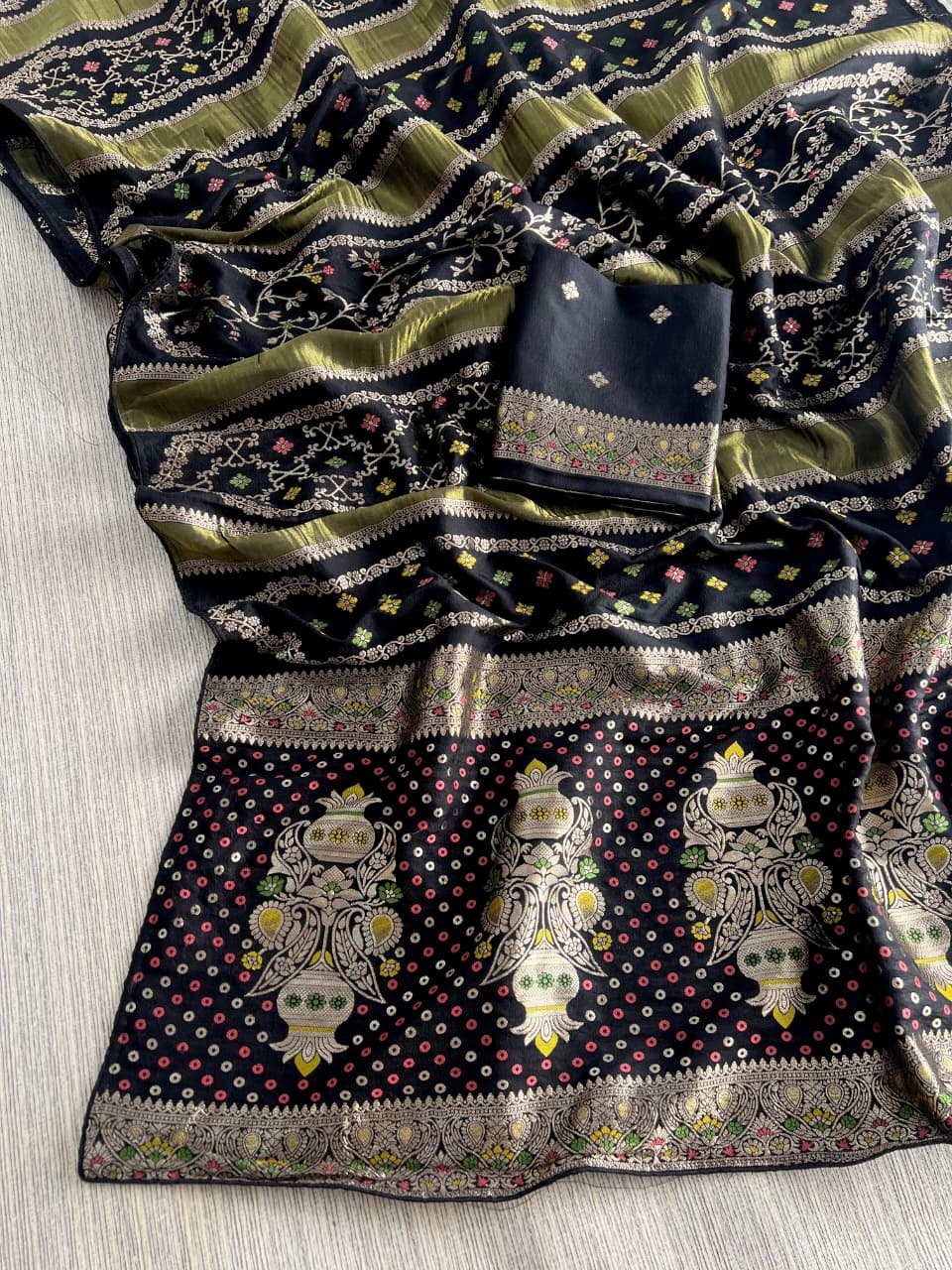 Pure Chinya Tisu Viscose Khadi Crepe Georgette Sarees